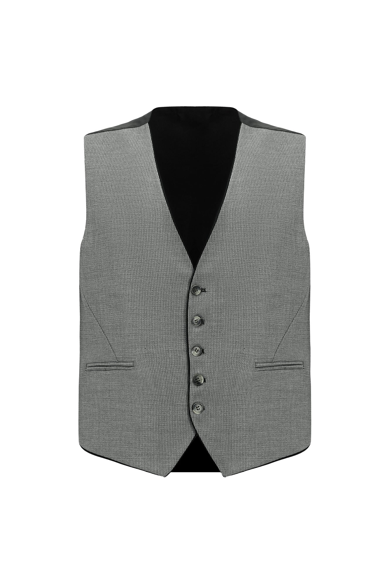 Koyu Füme 6 Drop Regular Fit Standart Kesim Kombinli Yelekli Takım Elbise - Image 4