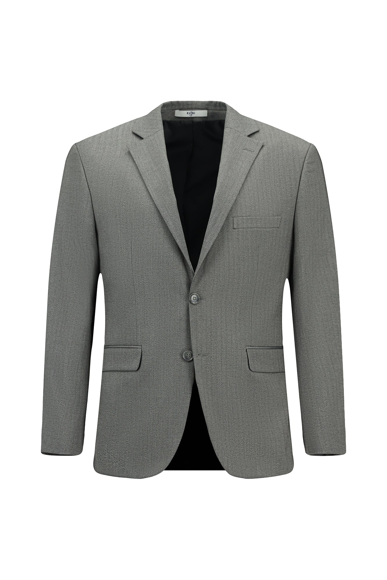 Koyu Füme 4 Drop Relaxed Fit Rahat Kesim Likralı Desenli Takım Elbise