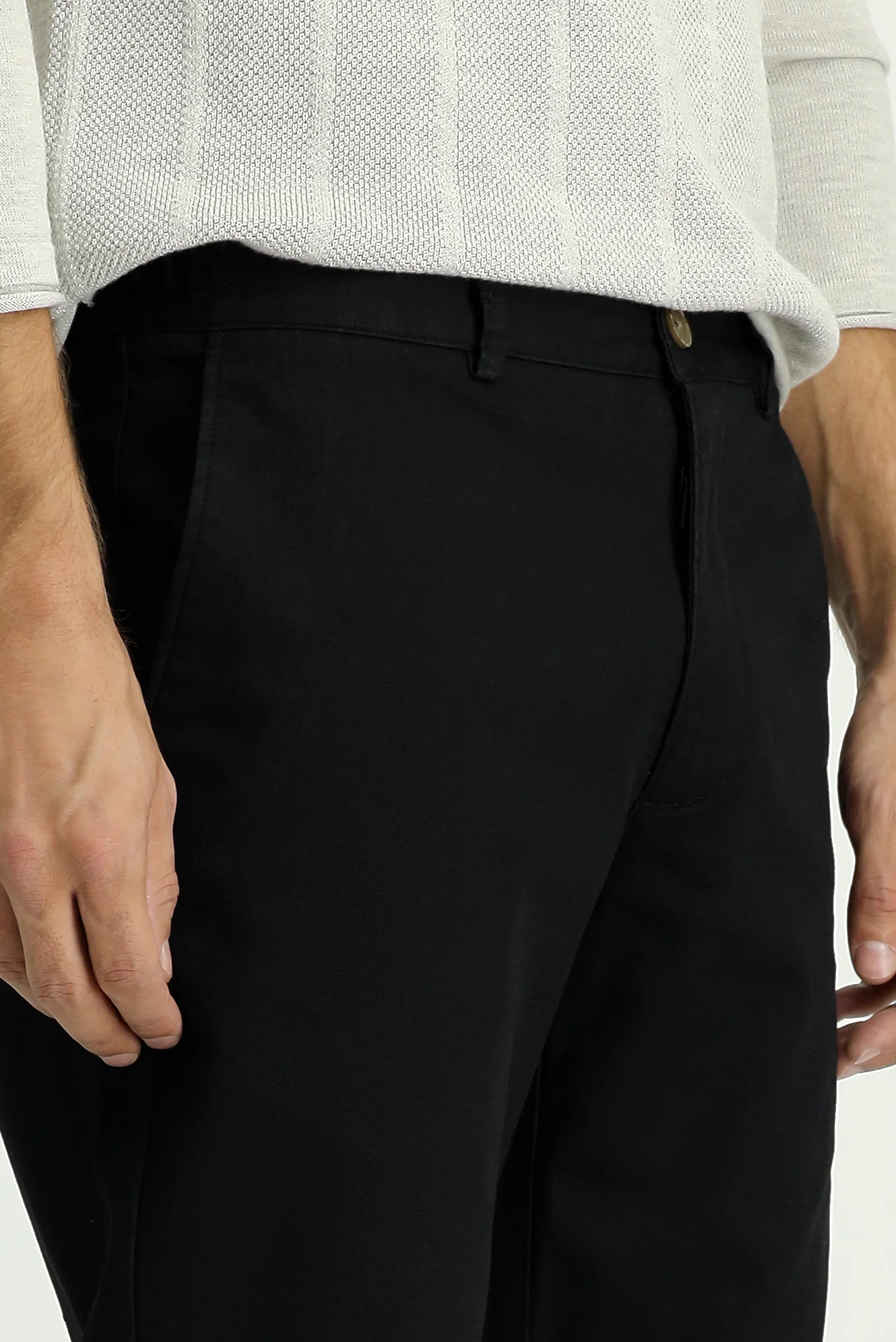 Koyu Füme Regular Fit Standart Kesim Likralı Kanvas / Chino Pantolon - Image 4