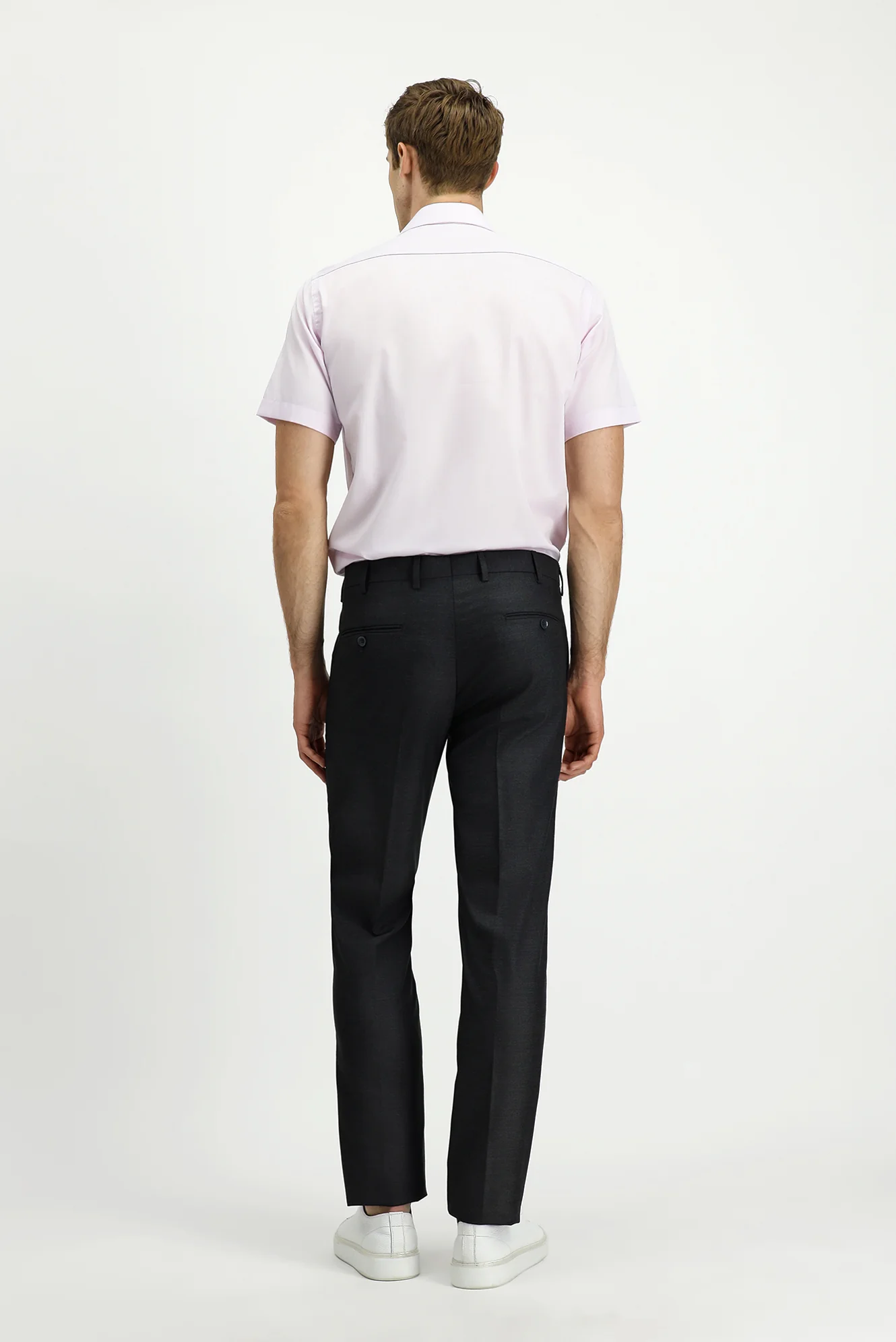 Koyu Füme 6 Drop Regular Fit Standart Kesim Yünlü Klasik Kumaş Pantolon - Image 4