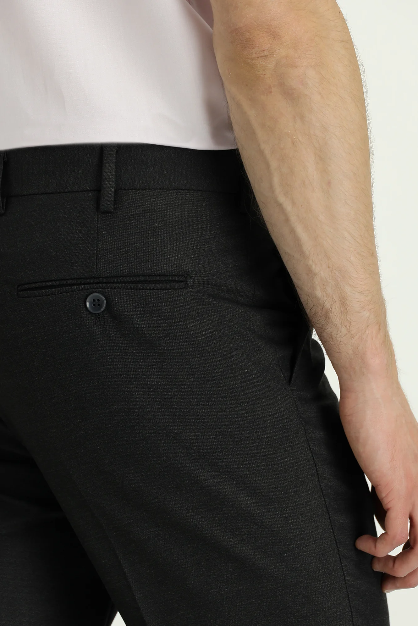 Koyu Füme 6 Drop Regular Fit Standart Kesim Yünlü Klasik Kumaş Pantolon - Image 6