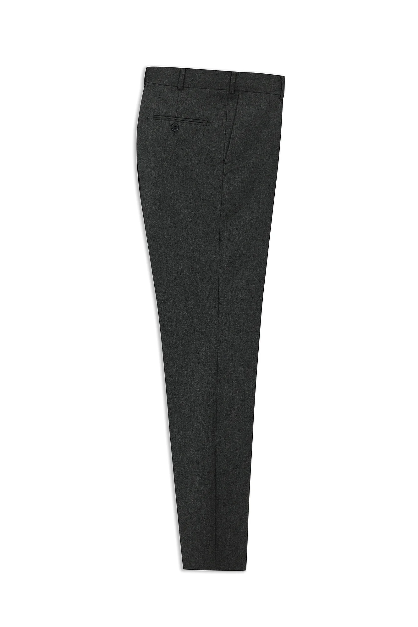 Koyu Füme 6 Drop Regular Fit Standart Kesim Yünlü Klasik Kumaş Pantolon - Image 7