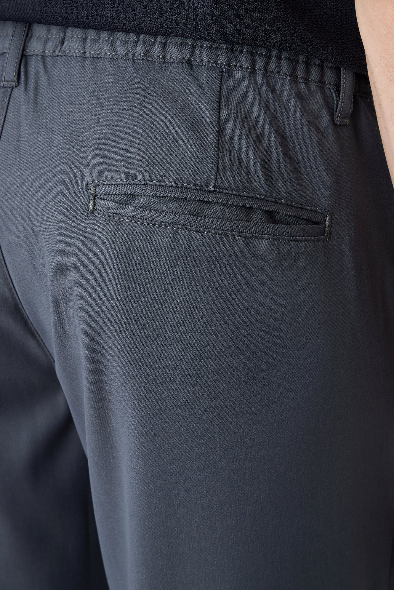 Koyu Füme Regular Straight Fit Beli İpli Pileli Yan Cepli Likralı Kanvas / Chino Pantolon - Image 6