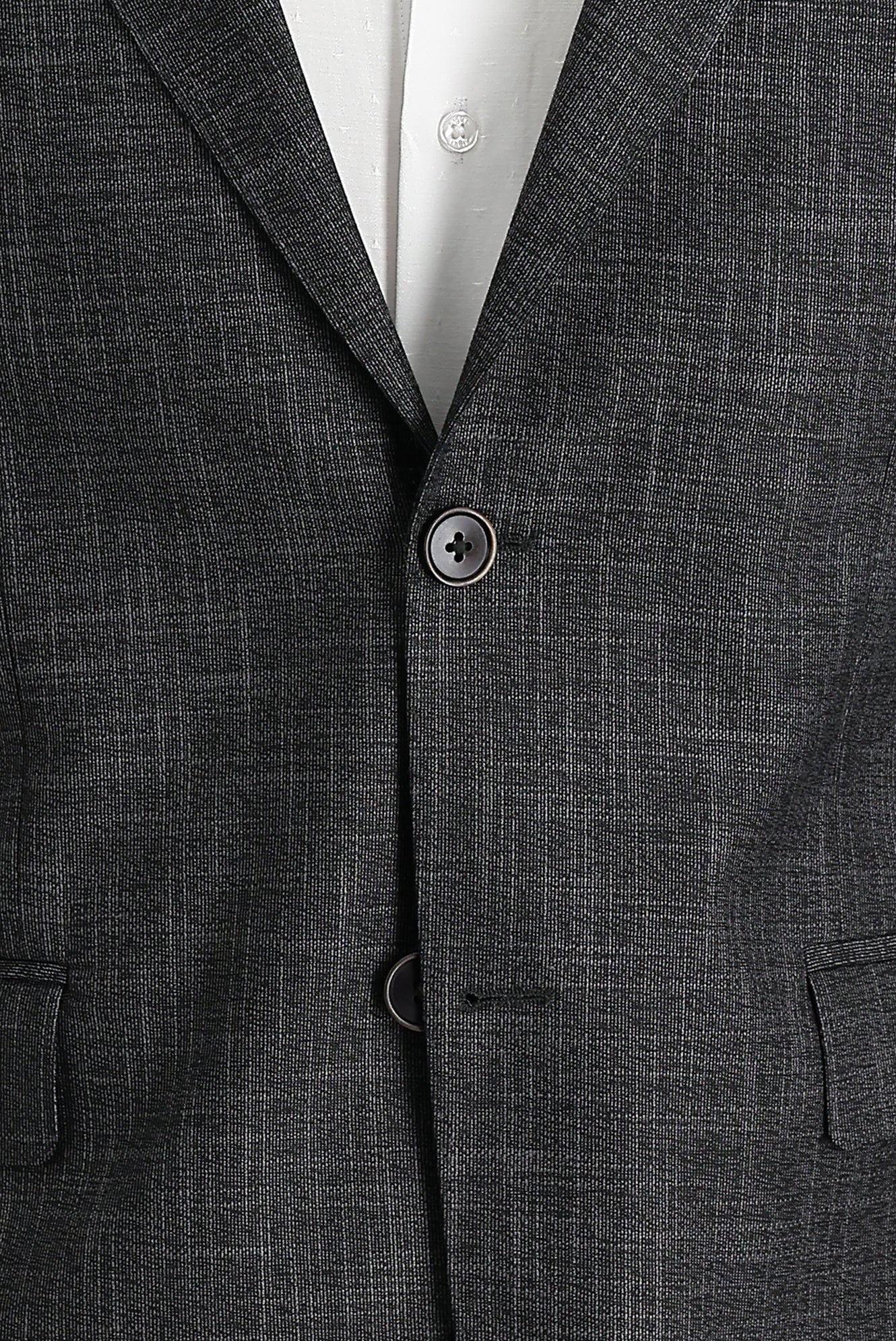 Koyu Füme 4 Drop Relaxed Fit Rahat Kesim Klasik Desenli Ceket - Image 4