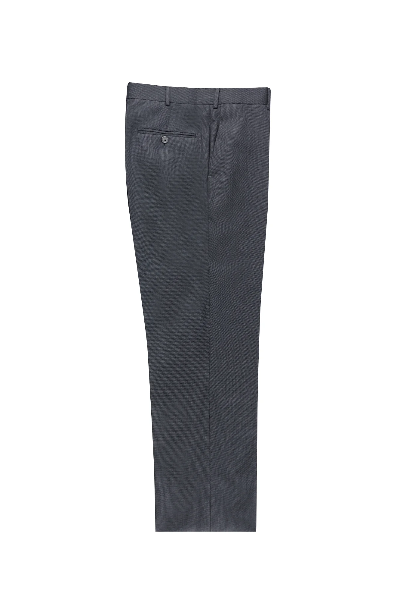 Koyu Füme 4 Drop Relaxed Fit Rahat Kesim Klasik Desenli Kumaş Pantolon