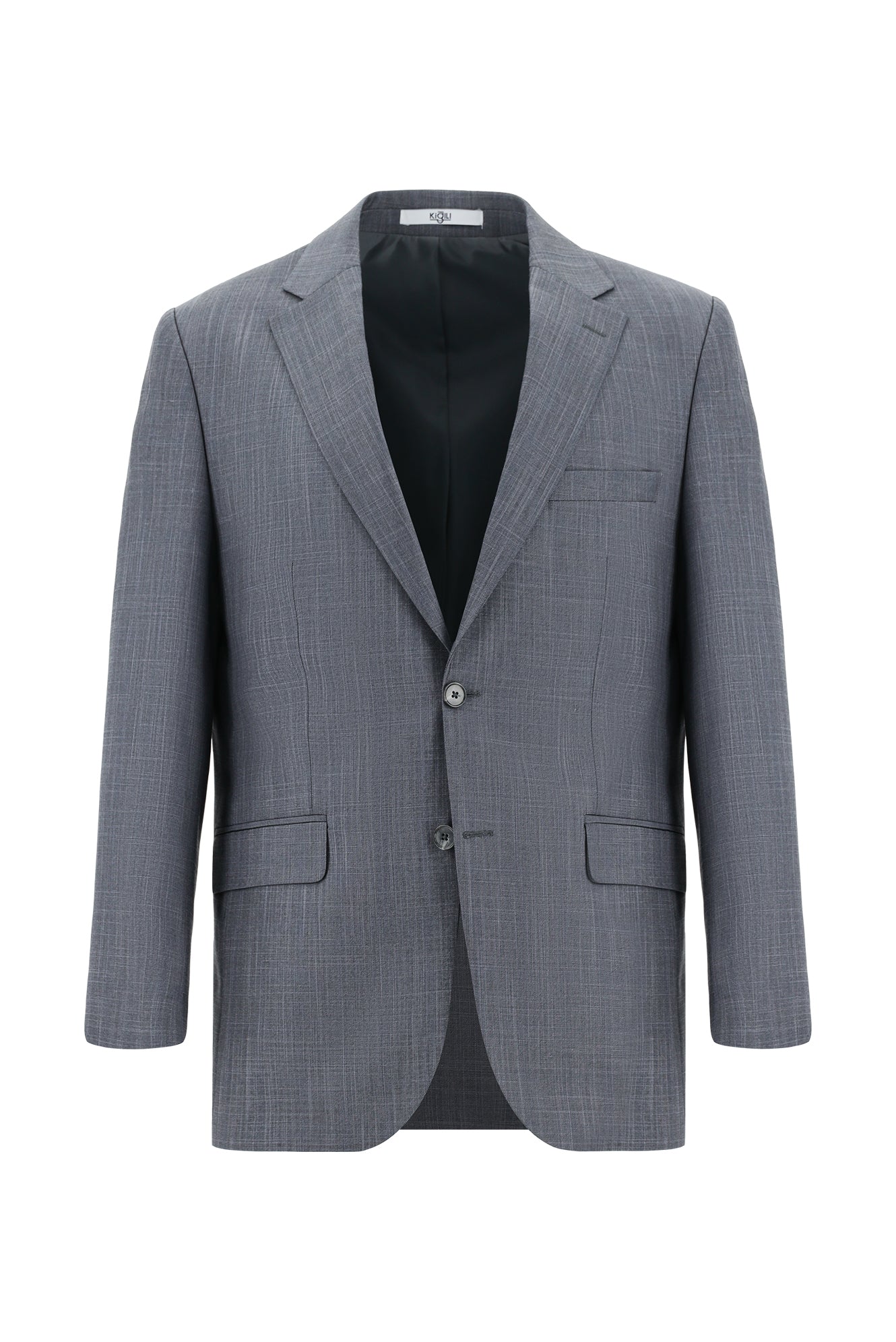 Koyu Füme 4 Drop Relaxed Fit Rahat Kesim Desenli Takım Elbise - Image 2