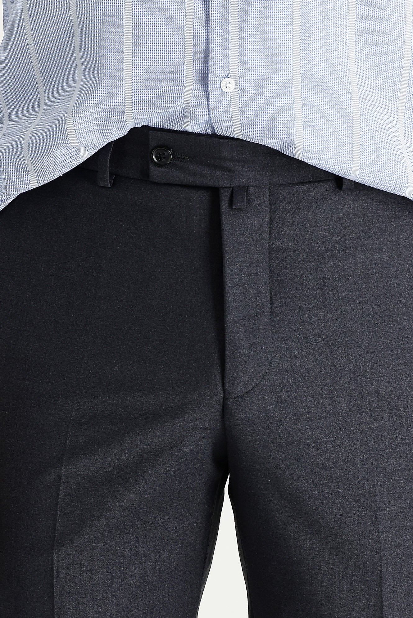 Koyu Füme 4 Drop Relaxed Fit Rahat Kesim Yünlü Klasik Kumaş Pantolon - Image 2