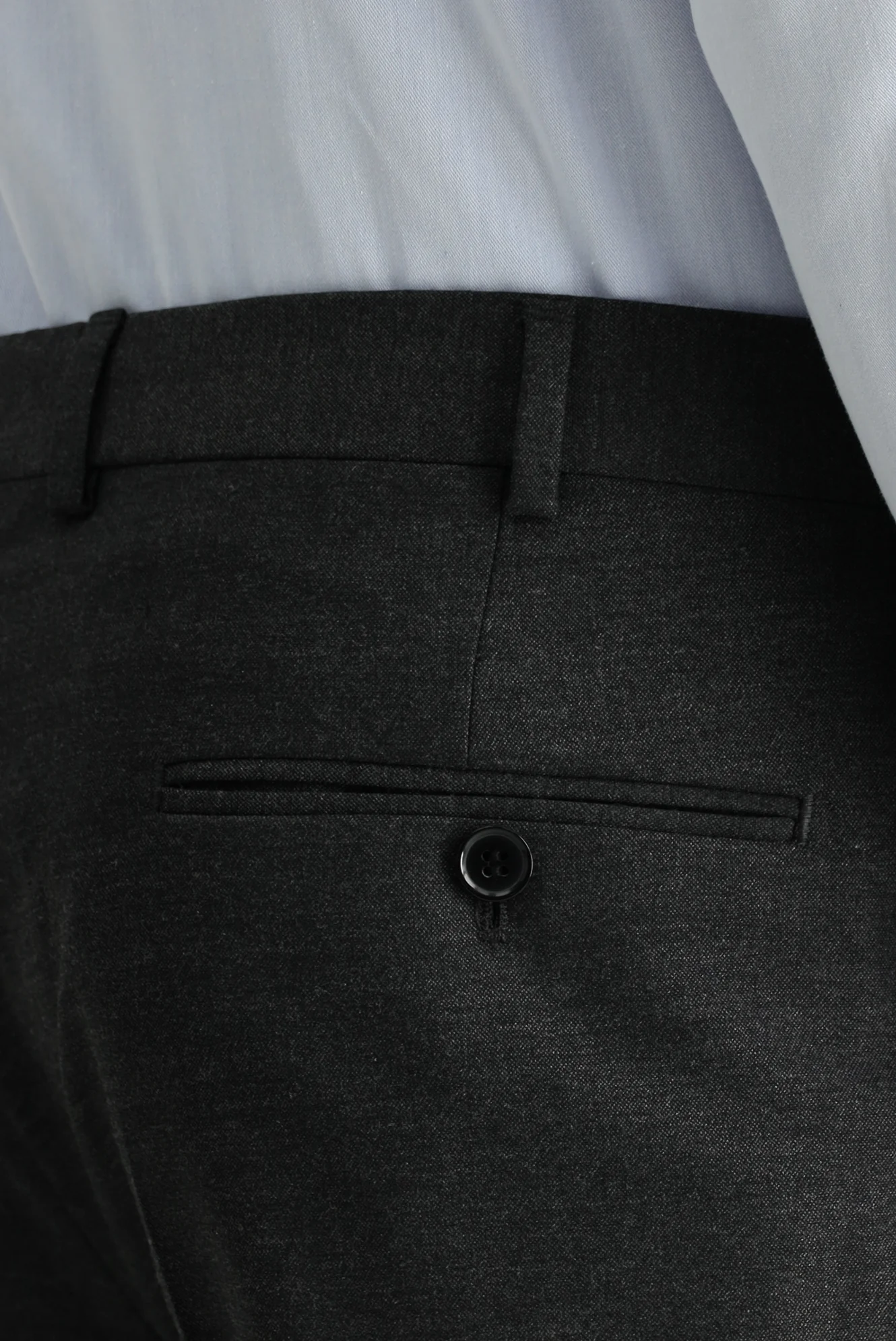 Koyu Füme 4 Drop Relaxed Fit Rahat Kesim Yünlü Klasik Kumaş Pantolon - Image 5