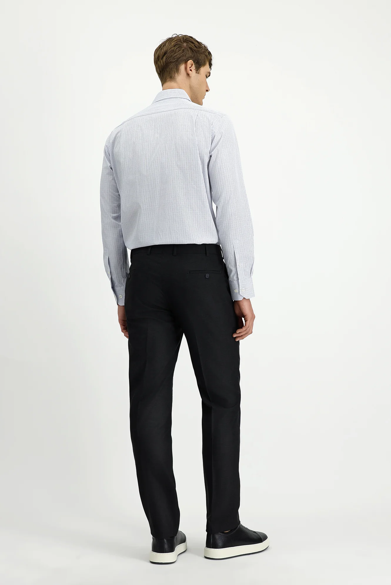 Koyu Füme 4 Drop Relaxed Fit Rahat Kesim Yünlü Klasik Kumaş Pantolon - Image 4