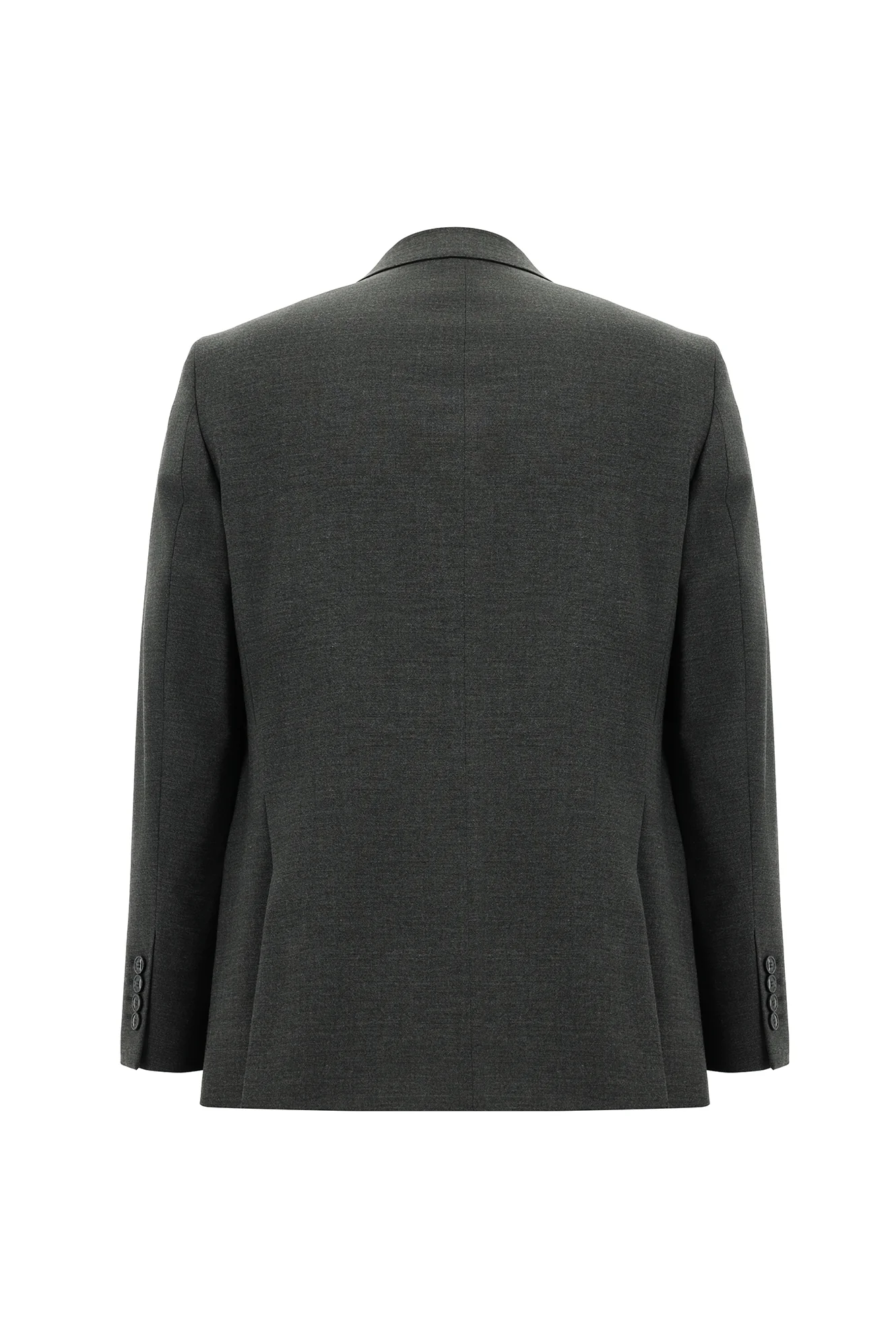 Koyu Füme 4 Drop Relaxed Fit Rahat Kesim Yünlü Takım Elbise - Image 3