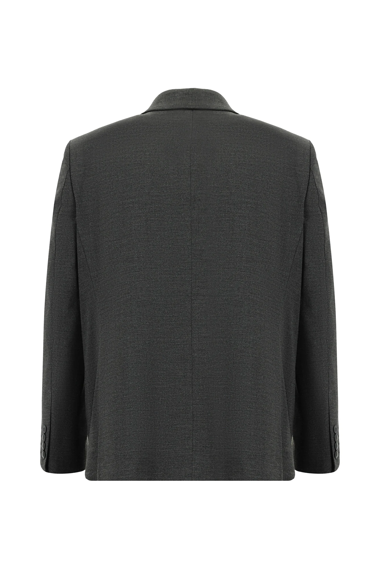Koyu Füme 4 Drop Relaxed Fit Rahat Kesim Yünlü Takım Elbise - Image 3