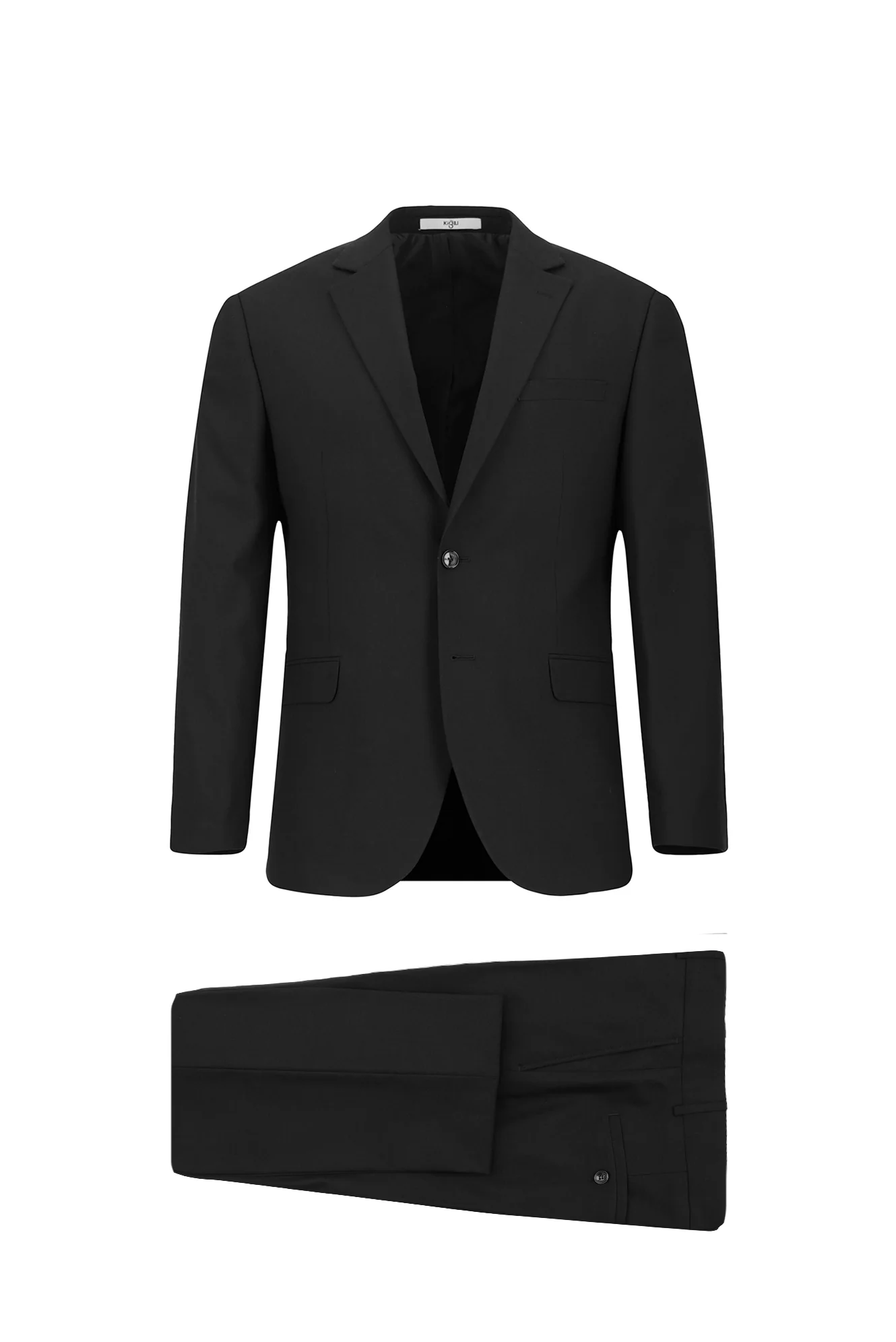 Koyu Füme 4 Drop Relaxed Fit Rahat Kesim Mono Yaka Yünlü Takım Elbise - Image 4