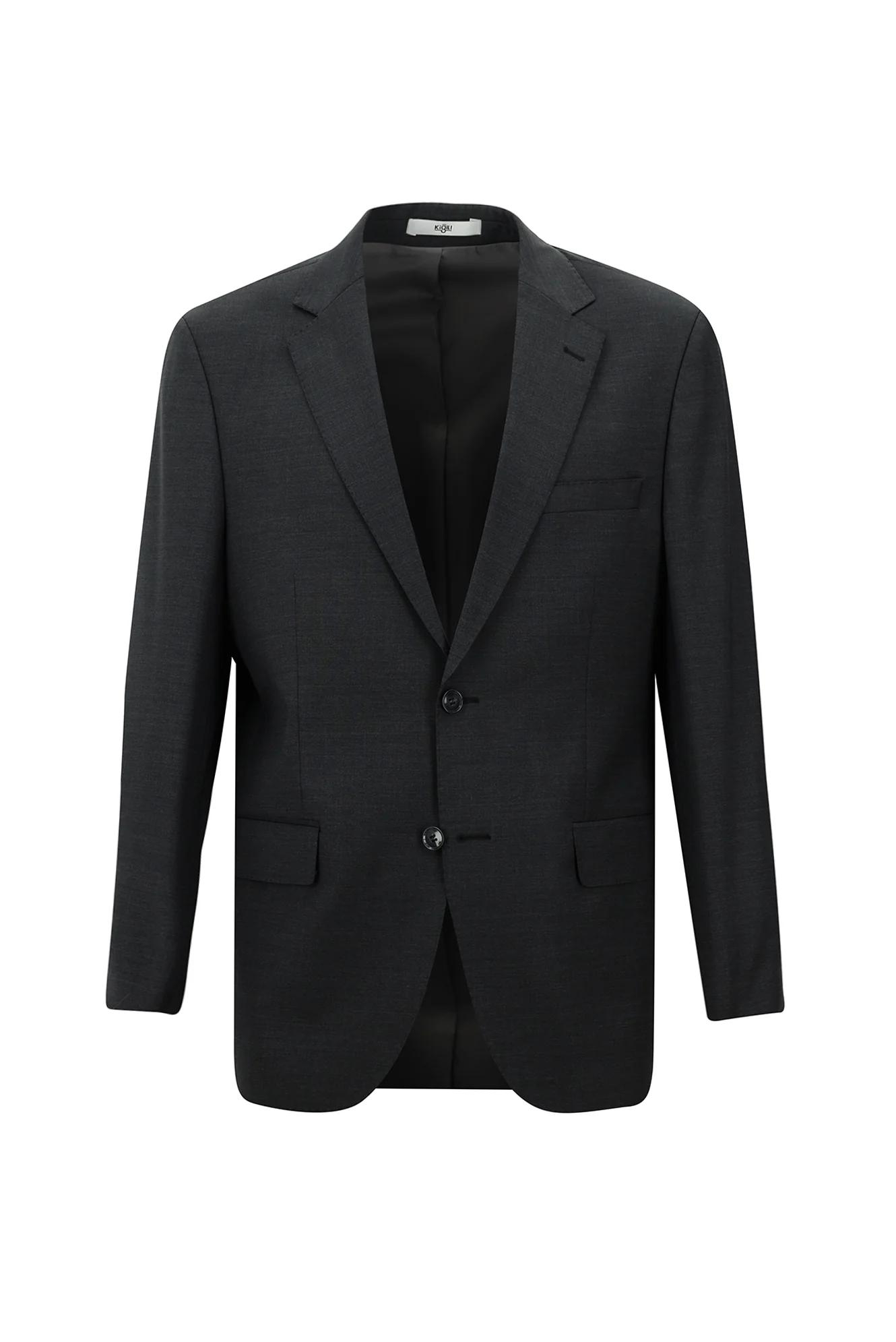 Koyu Füme 4 Drop Relaxed Fit Rahat Kesim Yünlü Takım Elbise - Image 2