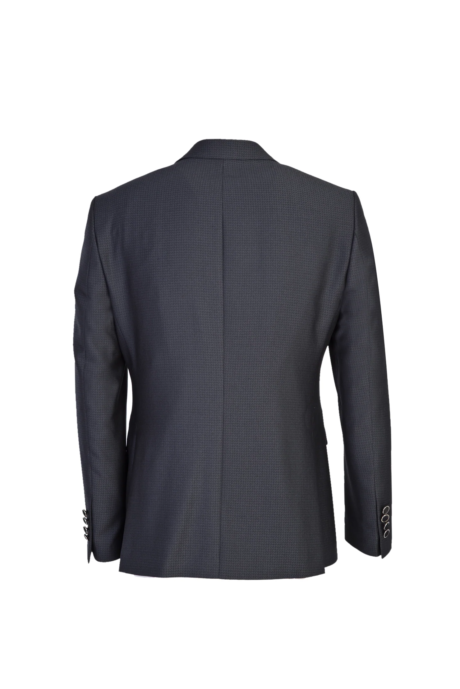 Koyu Füme 7 Drop Slim Fit Dar Kesim Mono Yaka Yelekli Smokin & Damatlık - Image 3