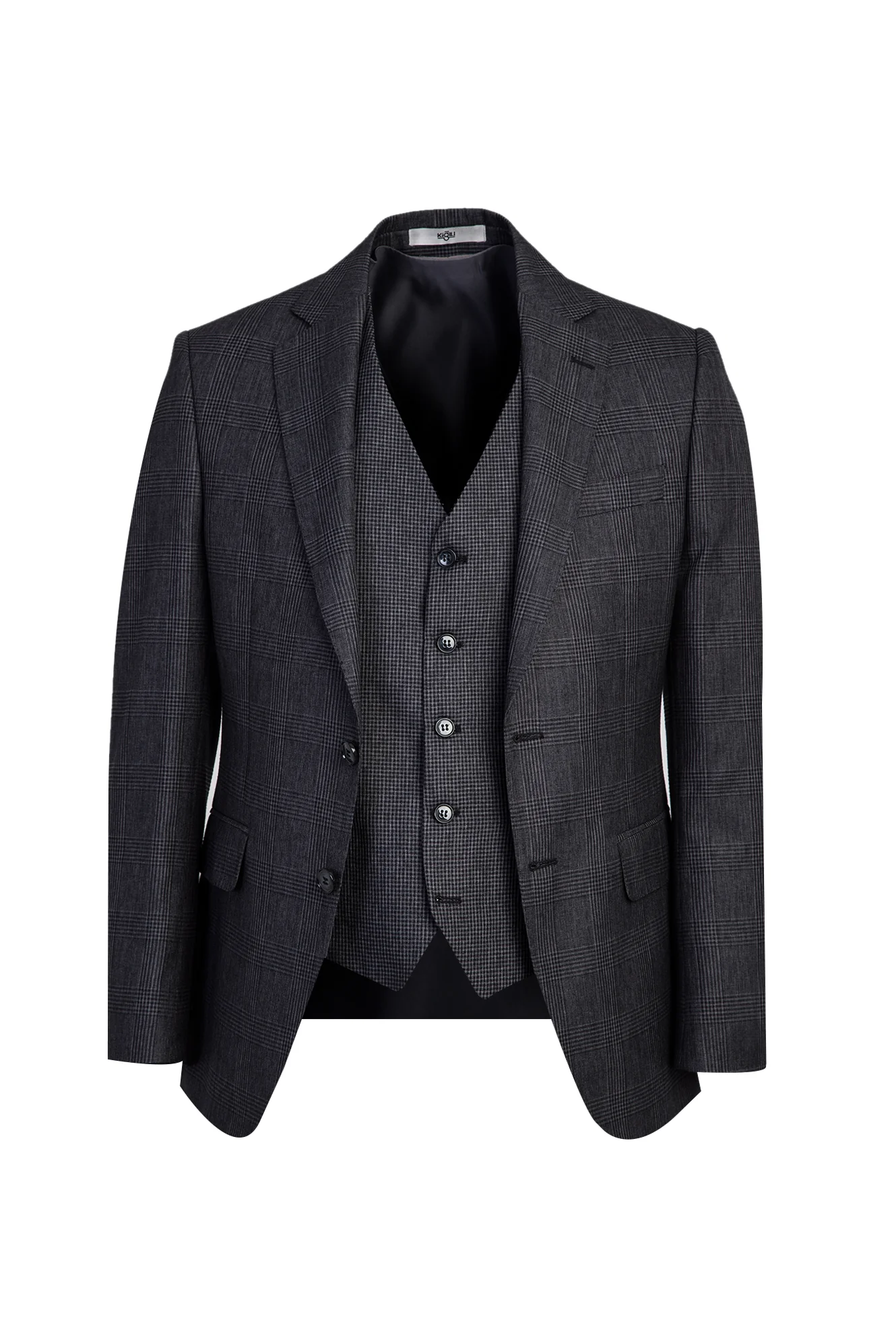 Koyu Füme 7 Drop Slim Fit Dar Kesim Antibakteriyel Kombinli Takım Elbise - Image 2