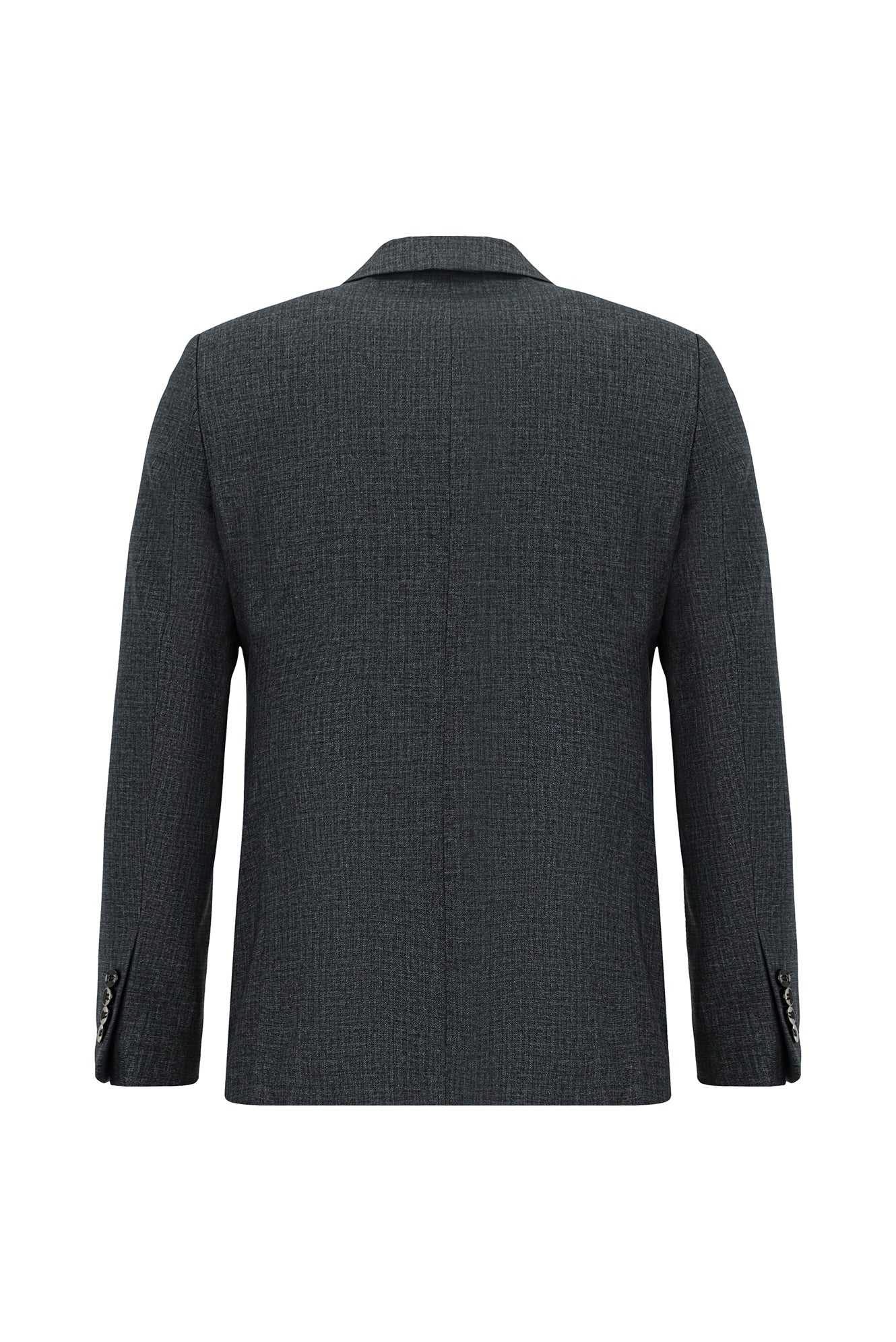 Koyu Füme 7 Drop Slim Fit Dar Kesim Desenli Kruvaze Takım Elbise - Image 3