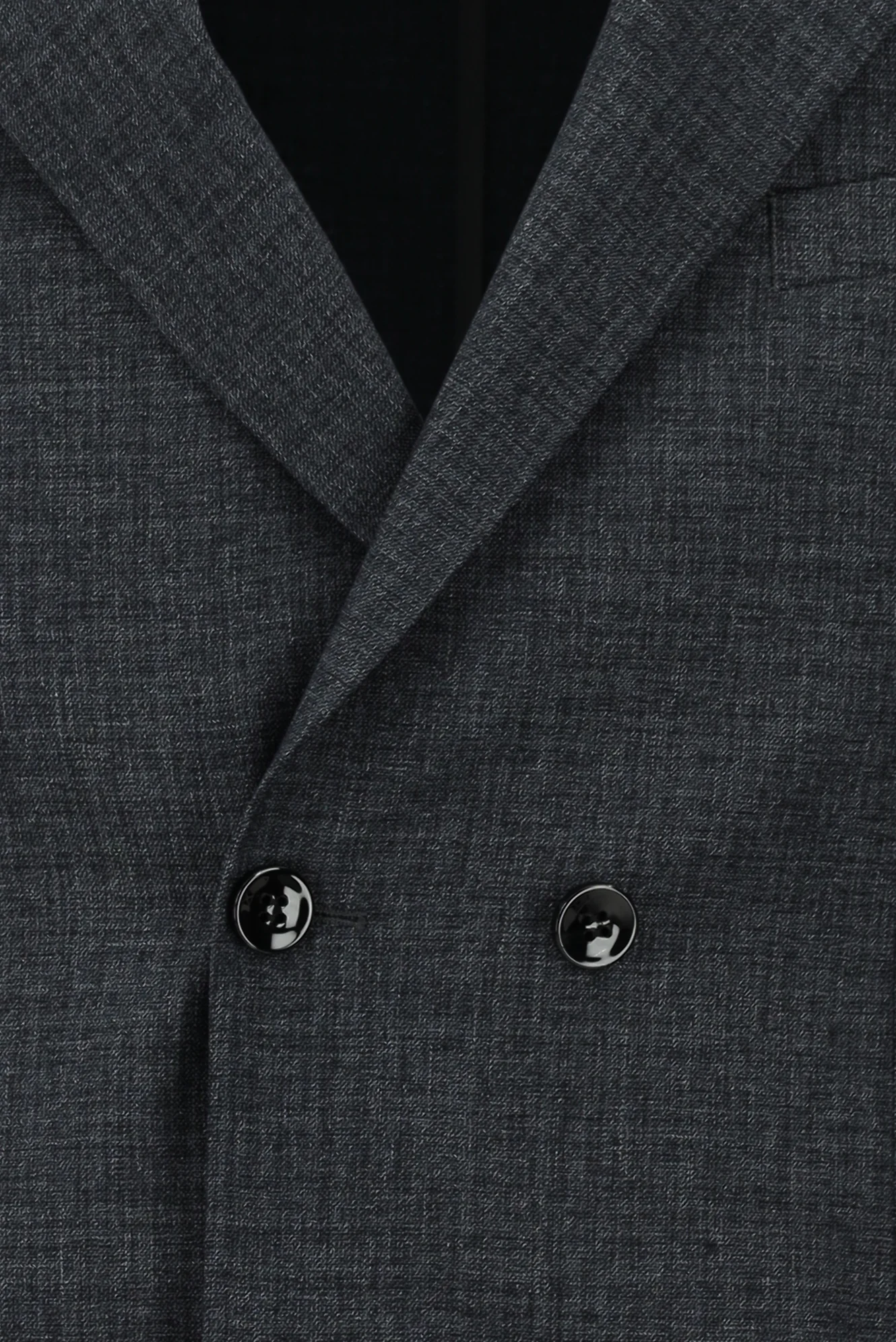 Koyu Füme 7 Drop Slim Fit Dar Kesim Desenli Kruvaze Takım Elbise - Image 4