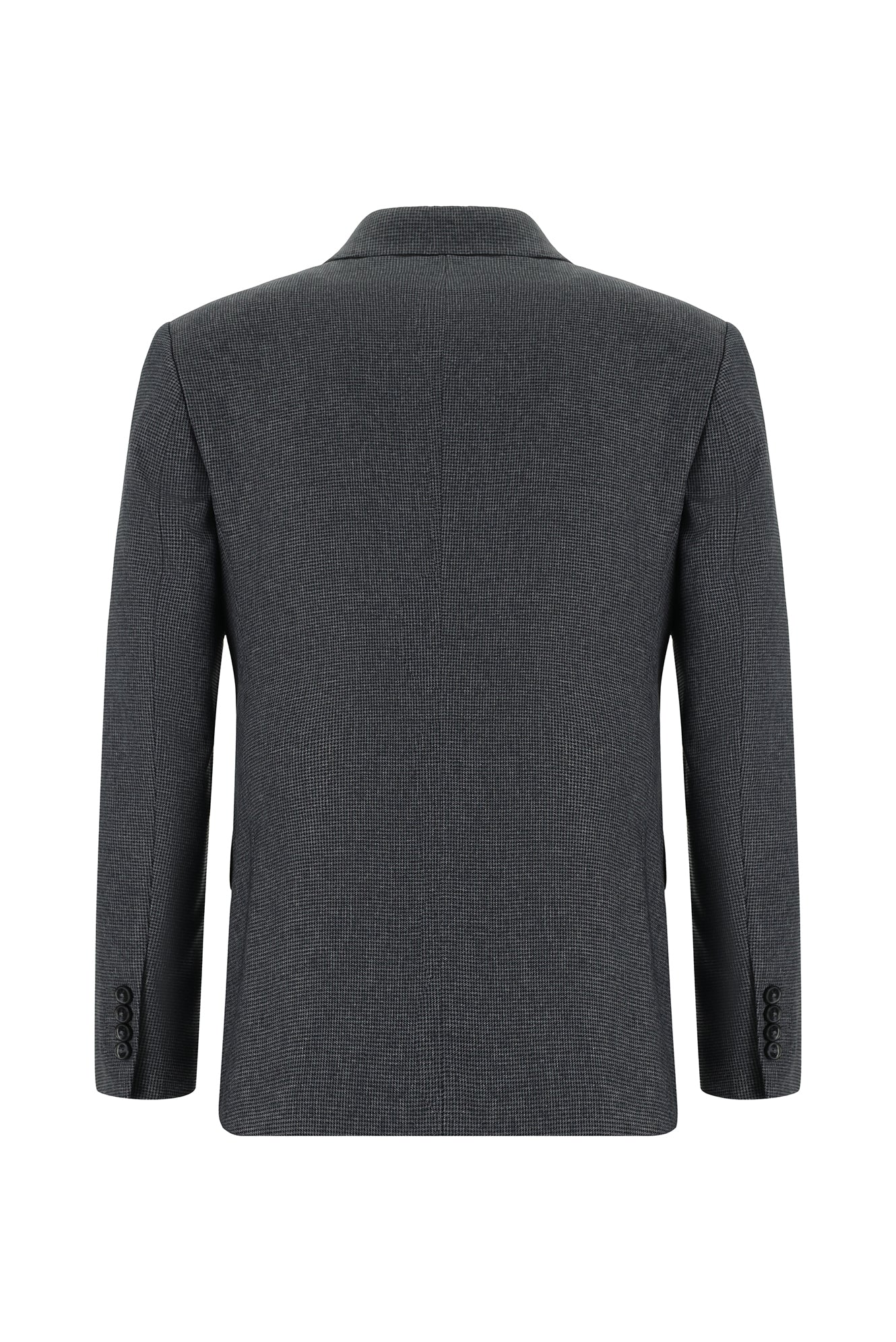 Koyu Füme 7 Drop Slim Fit Dar Kesim Desenli Kruvaze Takım Elbise - Image 3