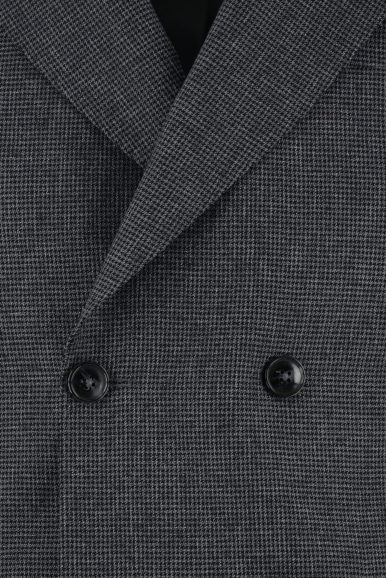 Koyu Füme 7 Drop Slim Fit Dar Kesim Desenli Kruvaze Takım Elbise - Image 4