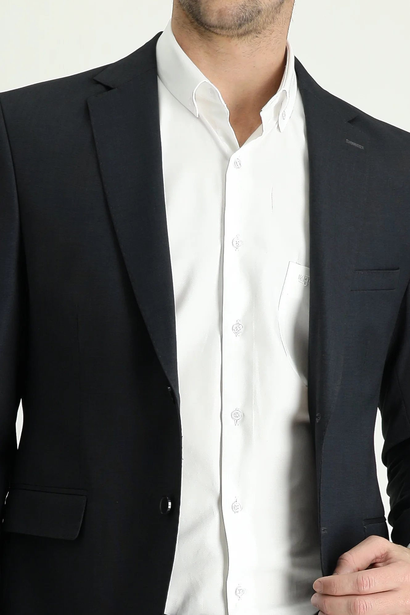 Koyu Füme 7 Drop Slim Fit Dar Kesim Desenli Takım Elbise - Image 4