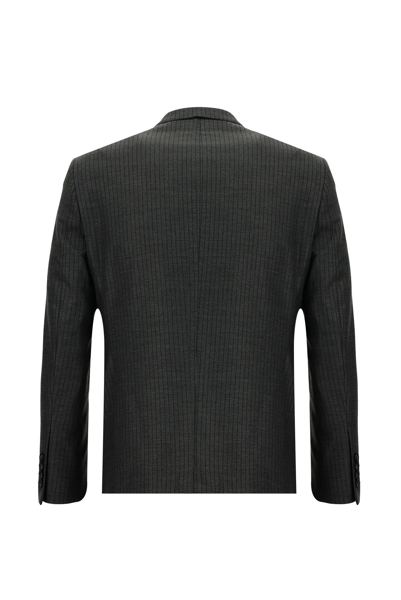 Koyu Füme 7 Drop Slim Fit Dar Kesim Çizgili Takım Elbise - Image 3