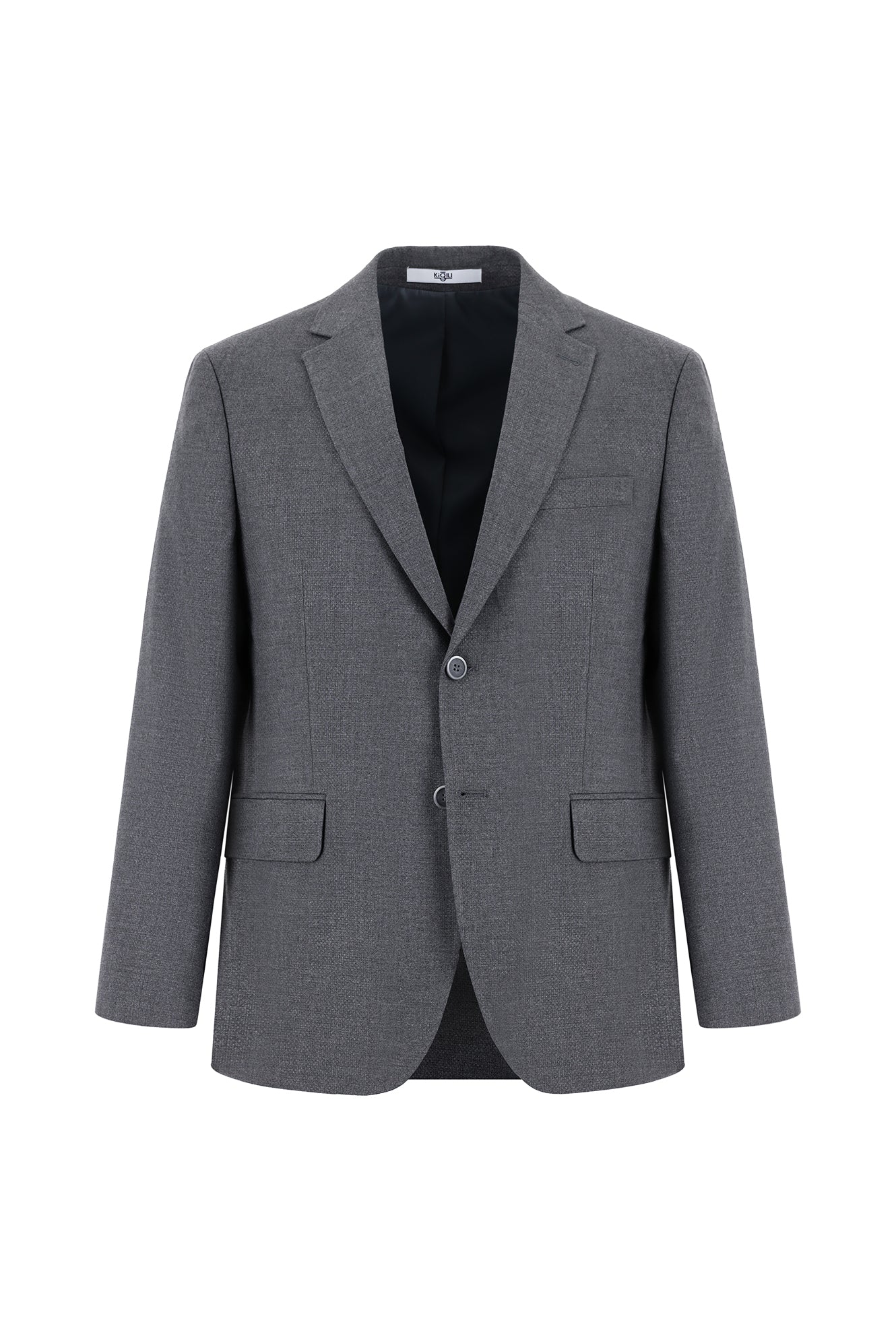 Koyu Füme 7 Drop Slim Fit Dar Kesim Klasik Desenli Ceket