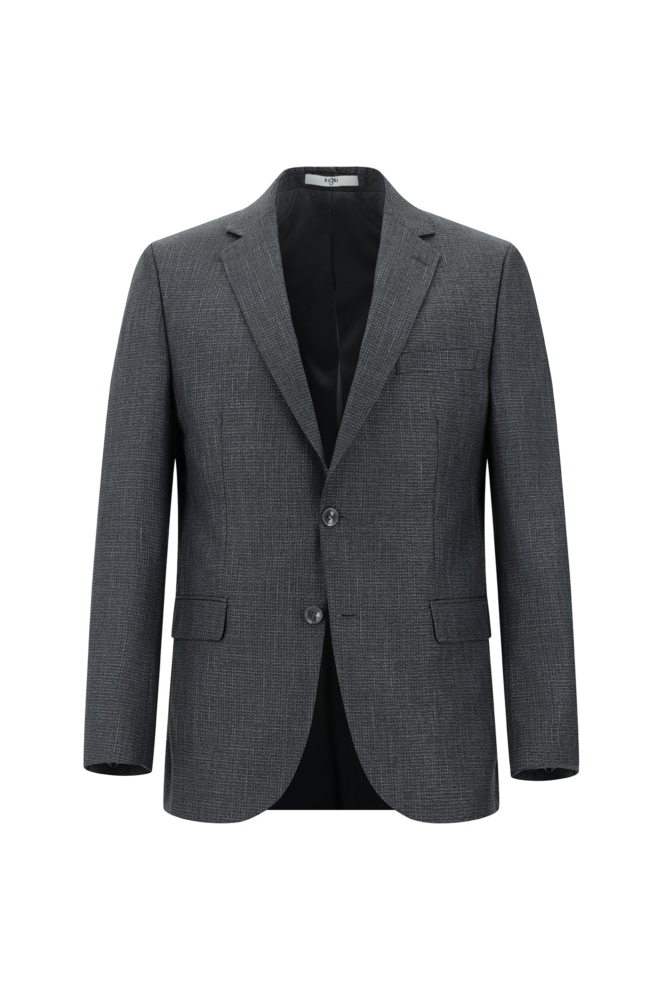 Koyu Füme 7 Drop Slim Fit Dar Kesim Desenli Takım Elbise - Image 2