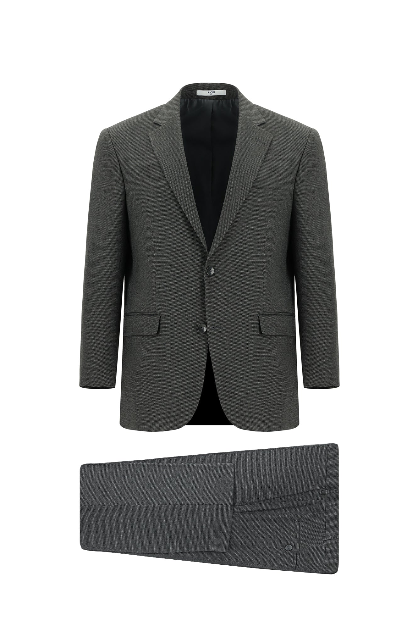 Koyu Füme 7 Drop Slim Fit Dar Kesim Desenli Takım Elbise