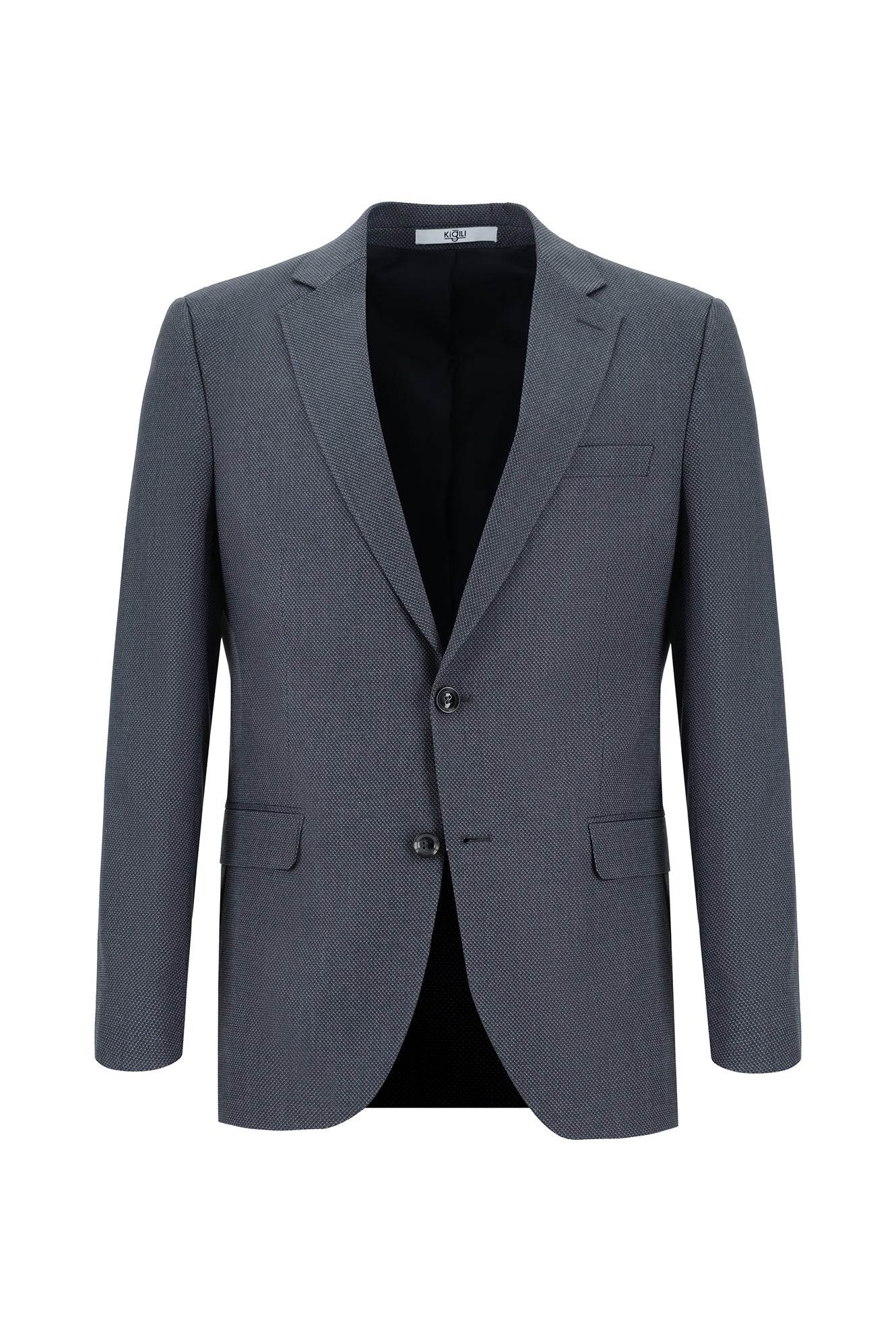 Koyu Füme 7 Drop Slim Fit Dar Kesim Desenli Takım Elbise - Image 2