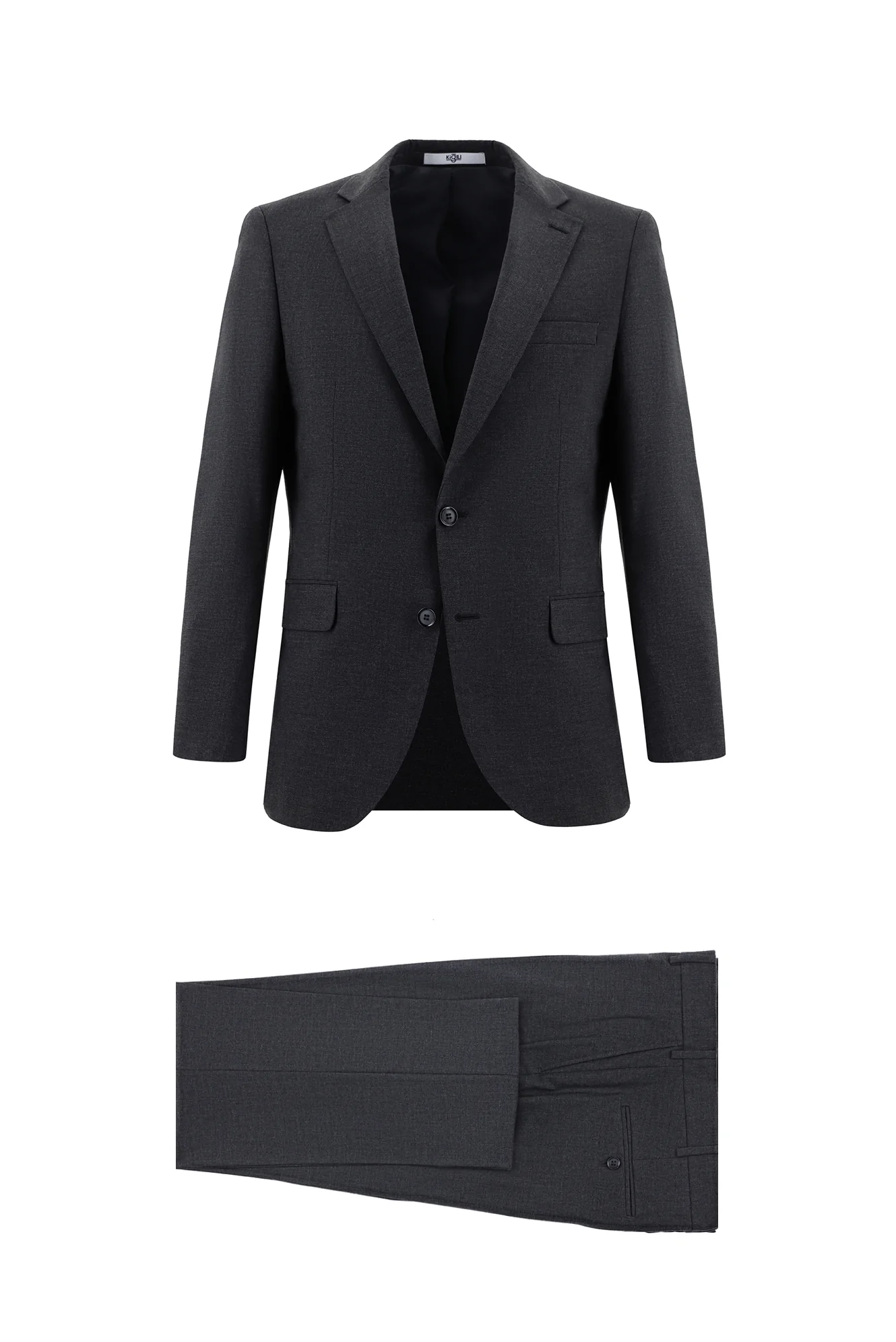 Koyu Füme 7 Drop Slim Fit Dar Kesim Takım Elbise