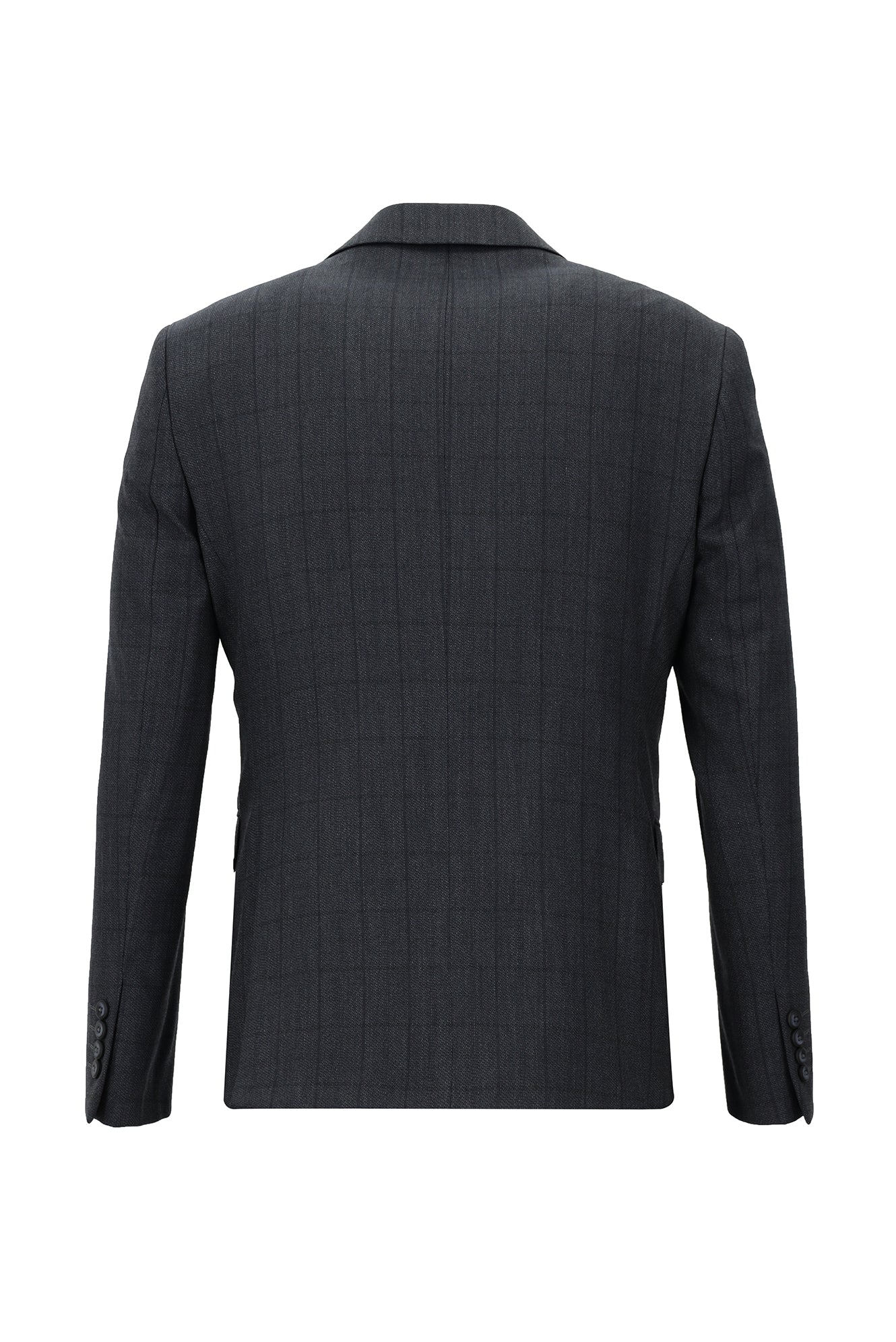 Koyu Füme 7 Drop Slim Fit Dar Kesim Kombinli Yelekli Takım Elbise - Image 3