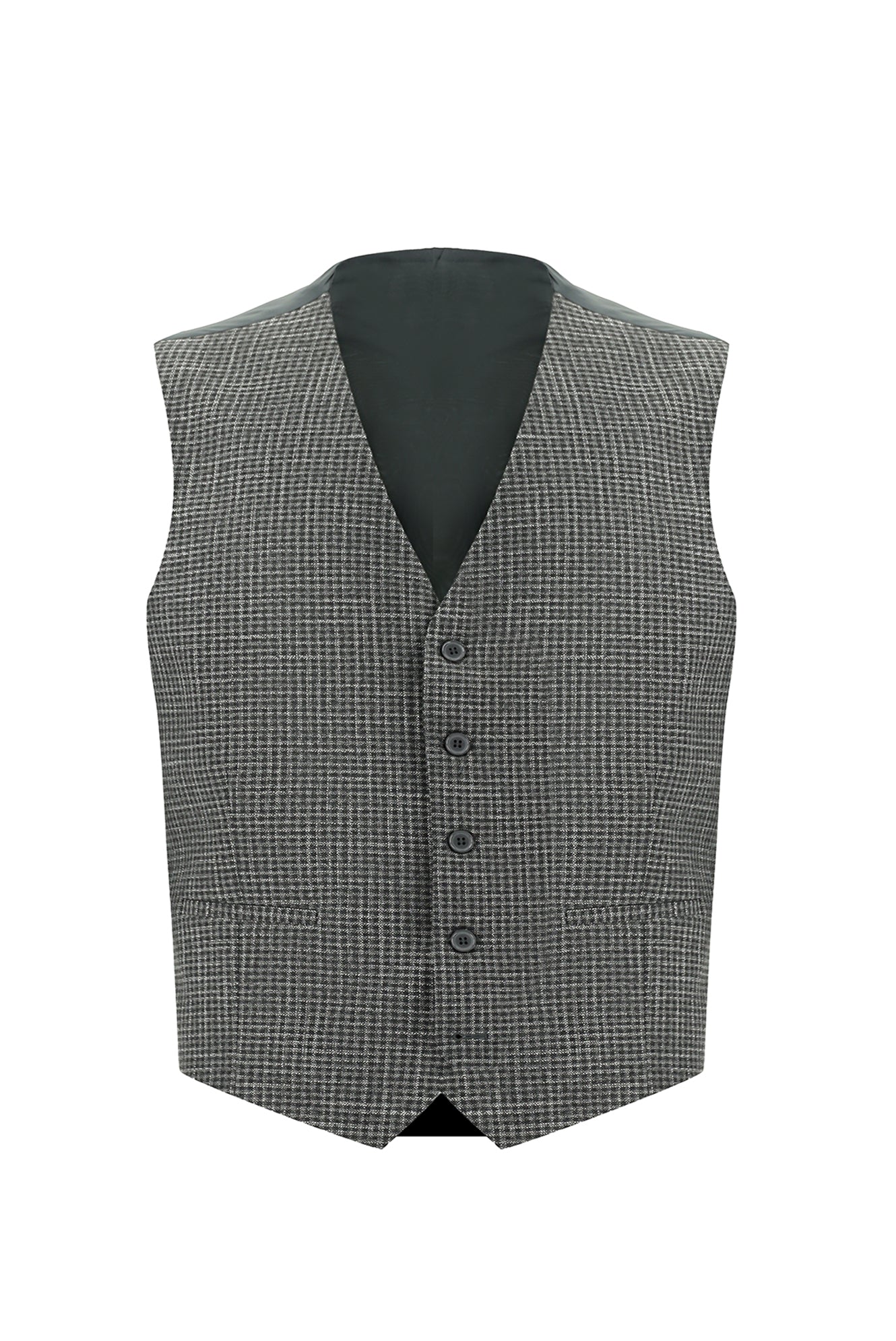 Koyu Füme 7 Drop Slim Fit Dar Kesim Kombinli Yelekli Takım Elbise - Image 4