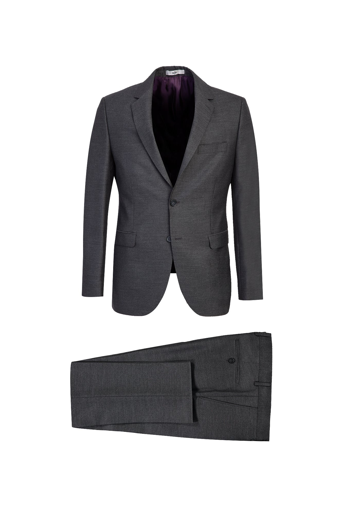 Koyu Füme 7 Drop Slim Fit Dar Kesim Takım Elbise