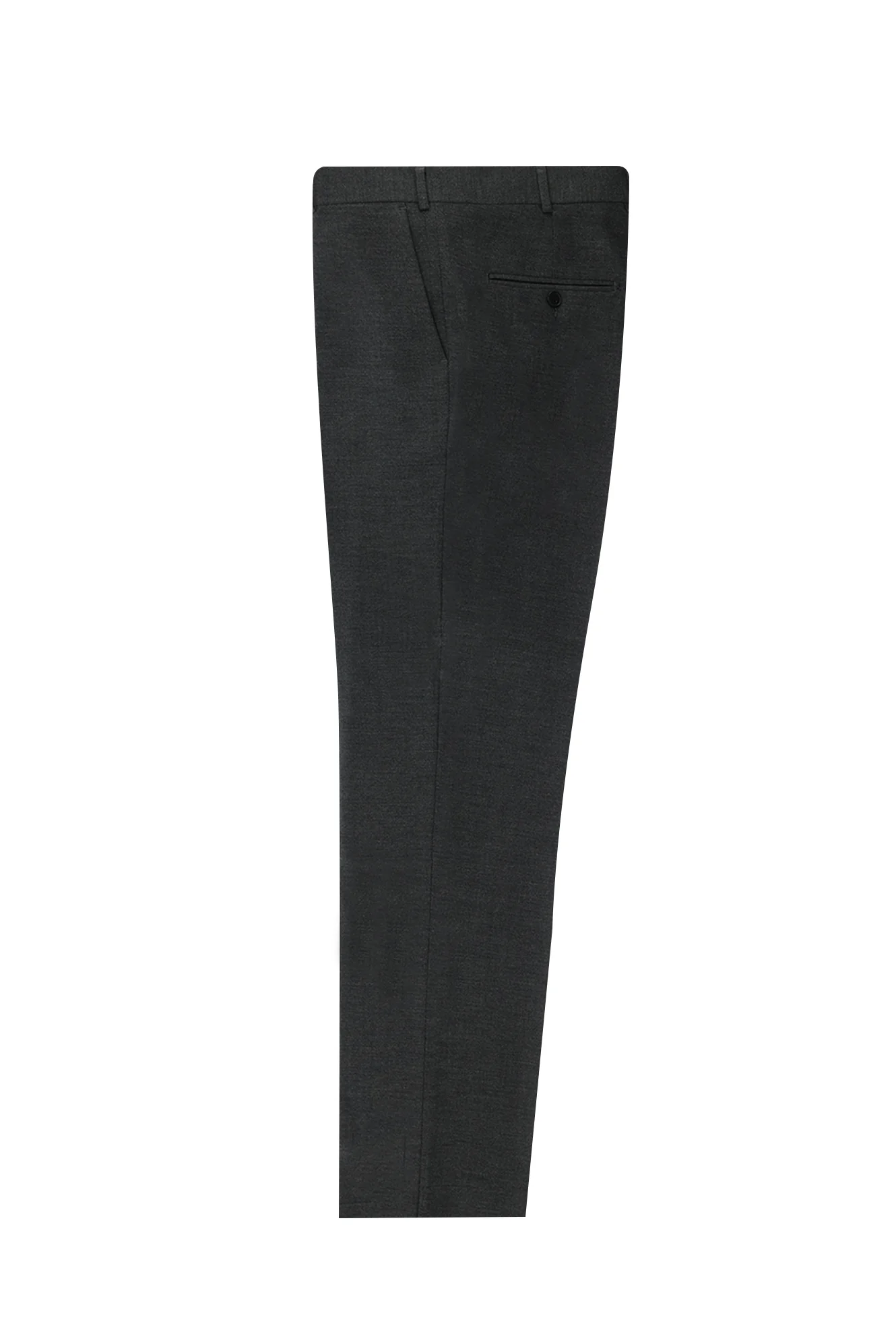 Koyu Füme 7 Drop Slim Fit Dar Kesim Yünlü Klasik Kumaş Pantolon