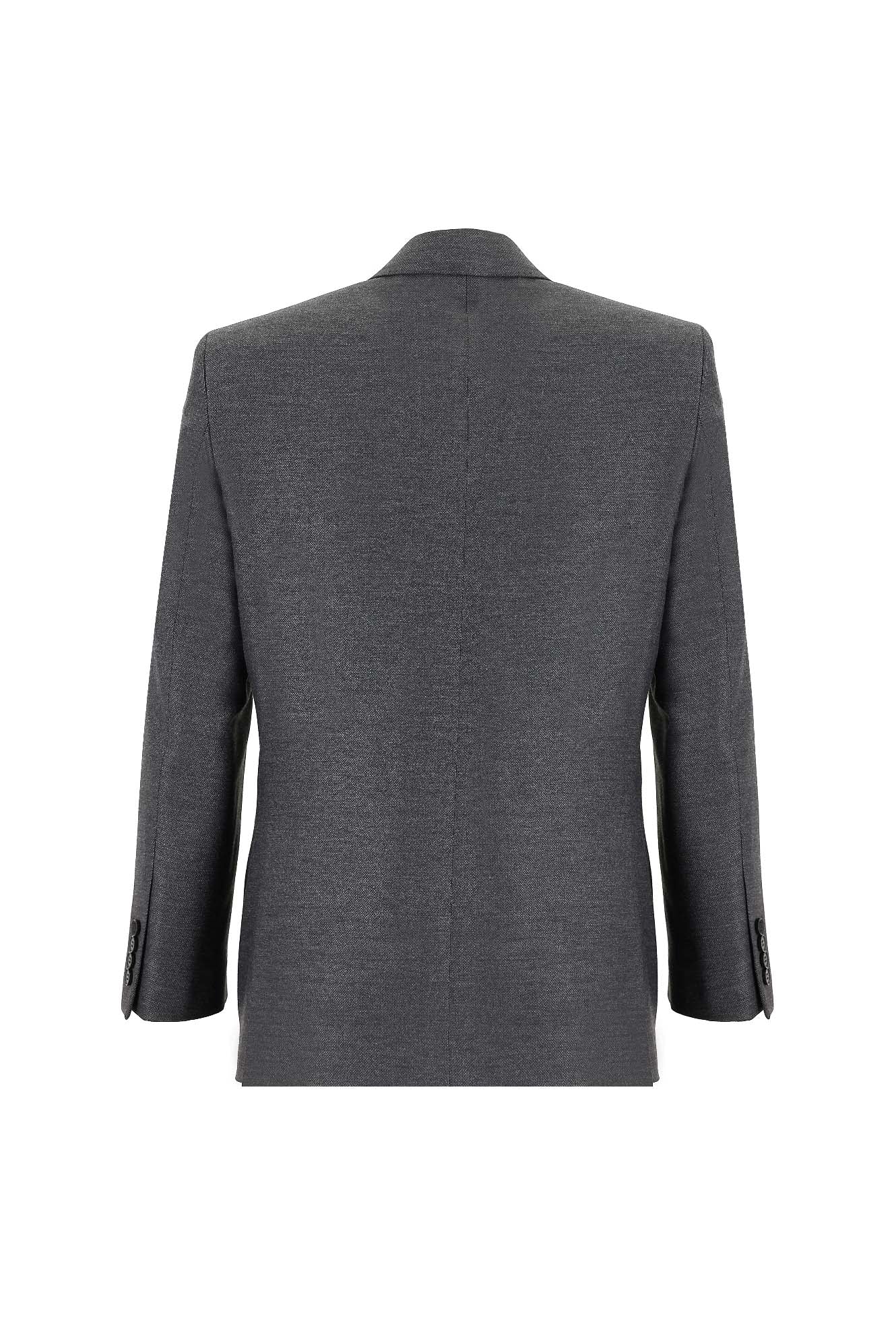 Koyu Füme 7 Drop Slim Fit Dar Kesim Yünlü Takım Elbise - Image 3