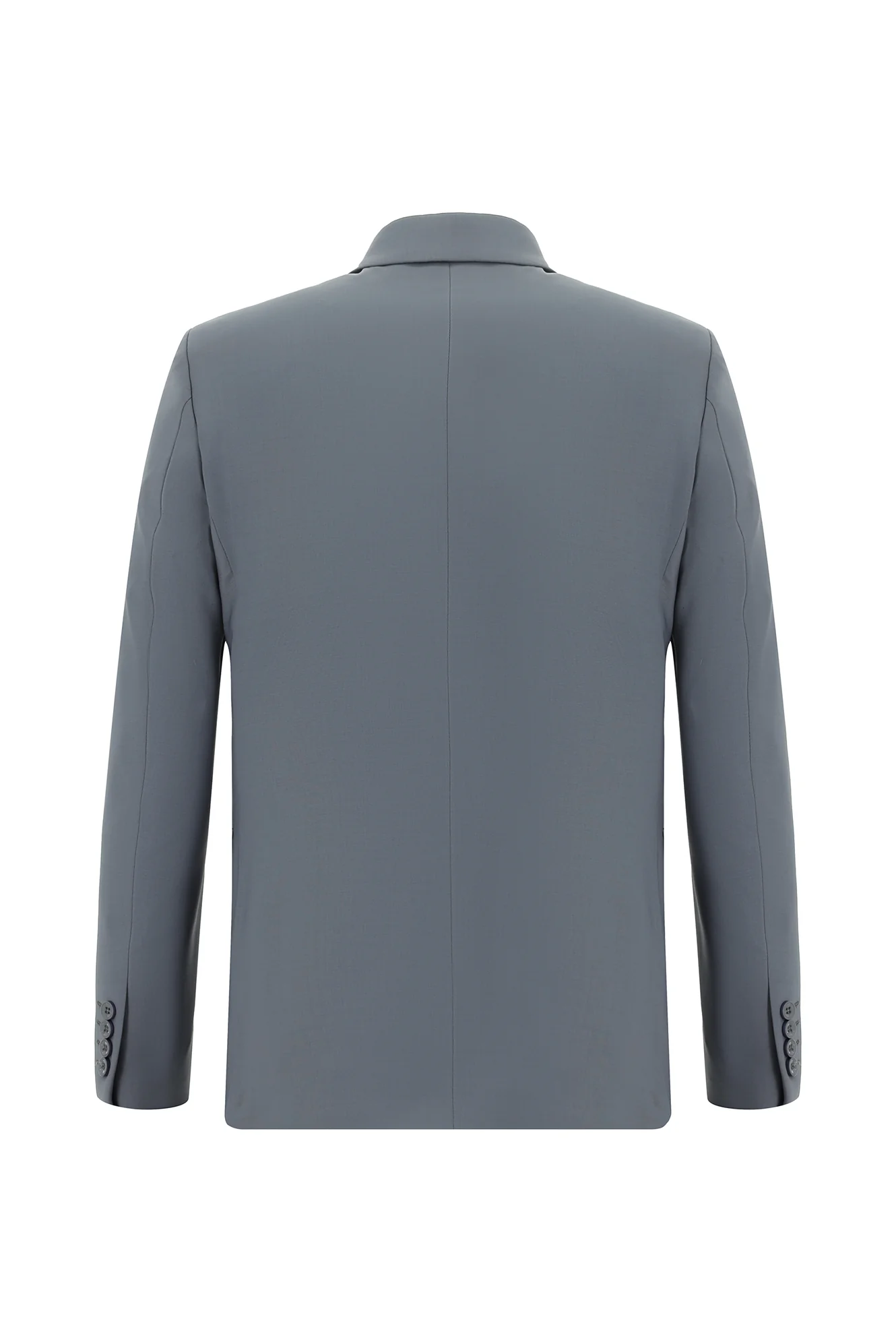 Koyu Füme 7 Drop Slim Fit Dar Kesim Yünlü Takım Elbise - Image 3