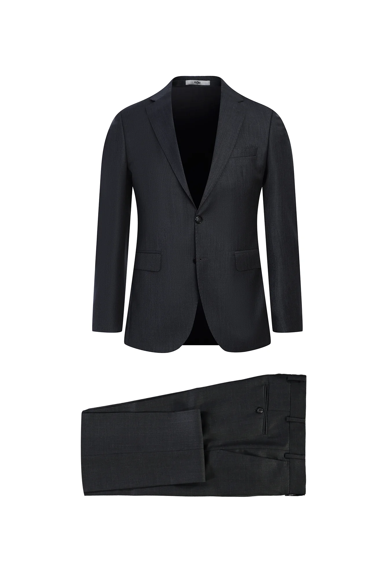 Koyu Füme 7 Drop Slim Fit Dar Kesim Yünlü Takım Elbise