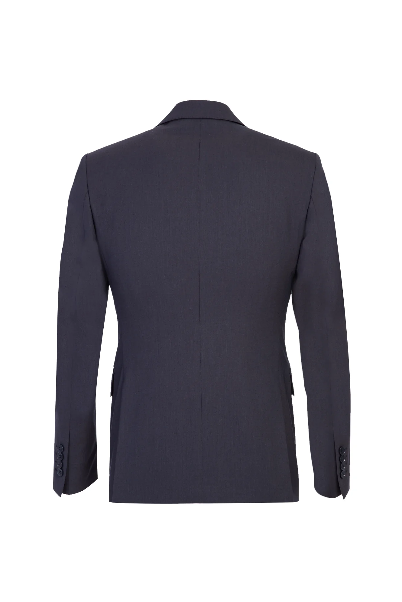 Koyu Füme 7 Drop Slim Fit Dar Kesim Yünlü Yelekli Takım Elbise - Image 3
