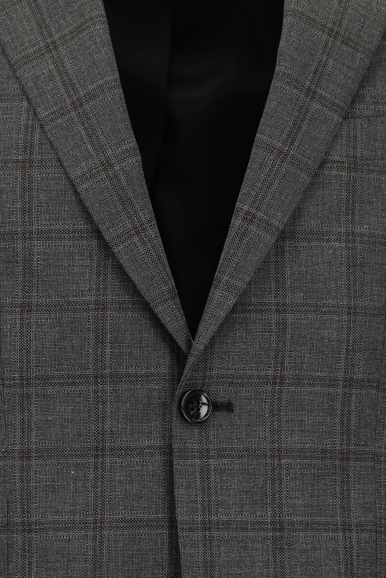 Koyu Füme 7 Drop Slim Fit Dar Kesim Kareli Takım Elbise - Image 4