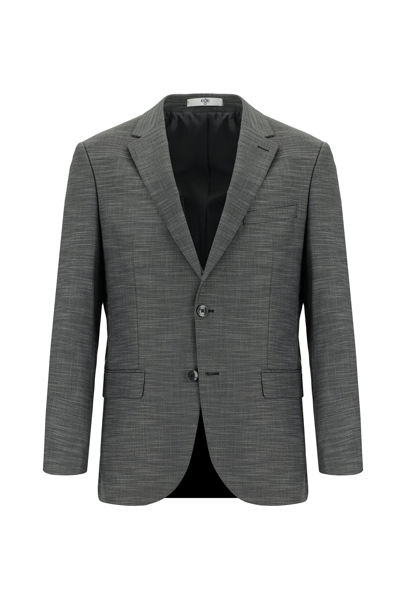 Koyu Füme 7 Drop Super Slim Fit Eksra Dar Kesim Desenli Takım Elbise - Image 2
