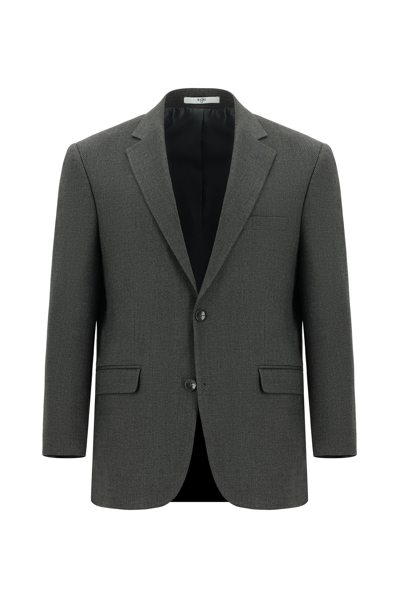 Koyu Füme 7 Drop Super Slim Fit Eksra Dar Kesim Desenli Takım Elbise - Image 2