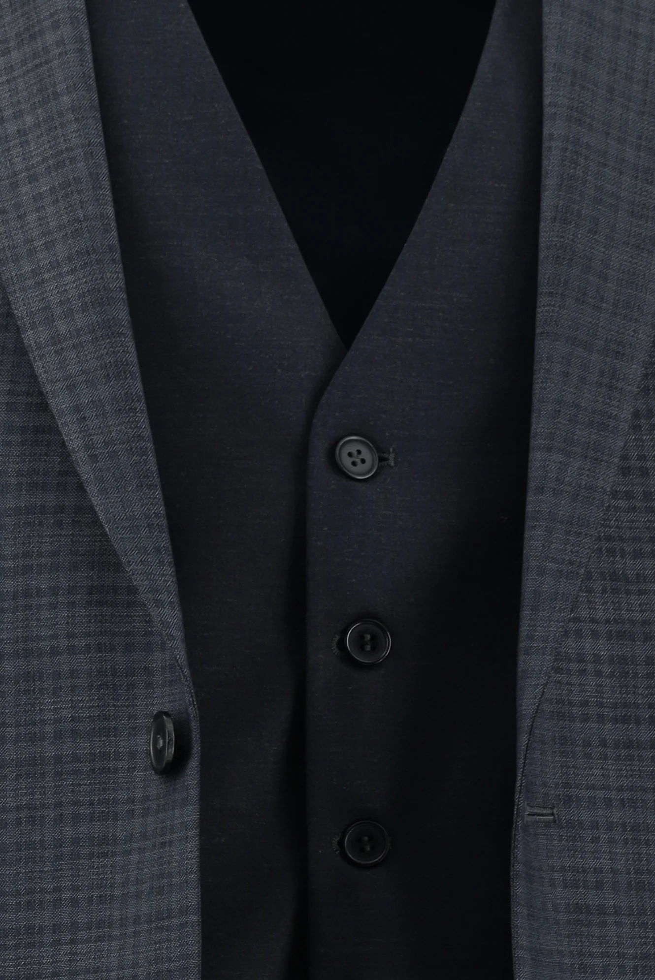 Koyu Füme 7 Drop Super Slim Fit Eksra Dar Kesim Kombinli Yelekli Takım Elbise - Image 6