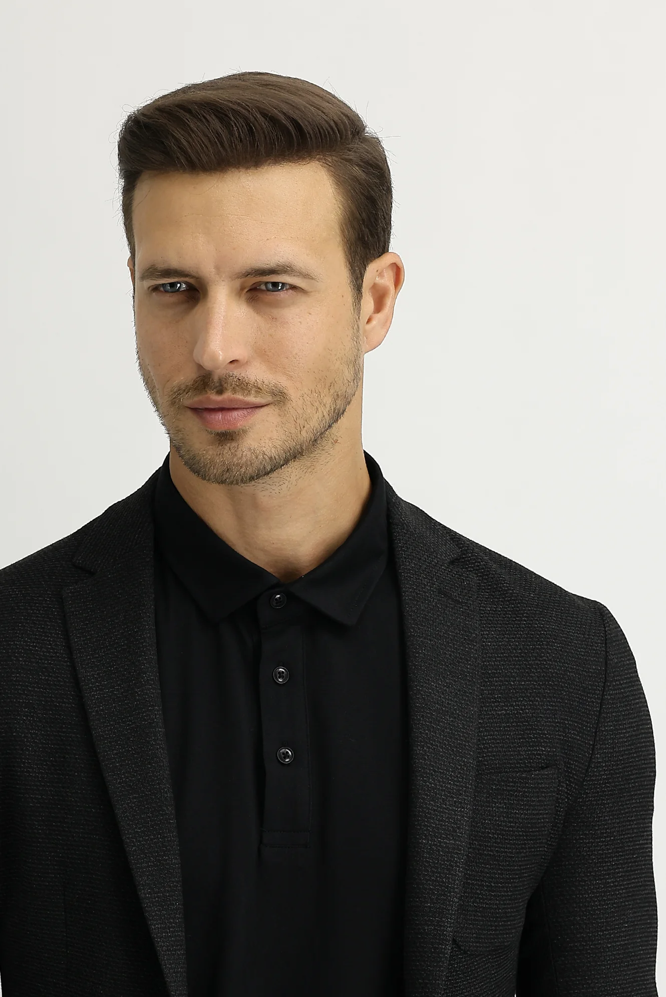 Koyu Füme 7 Drop Super Slim Fit Eksra Dar Kesim Spor Ceket - Image 2