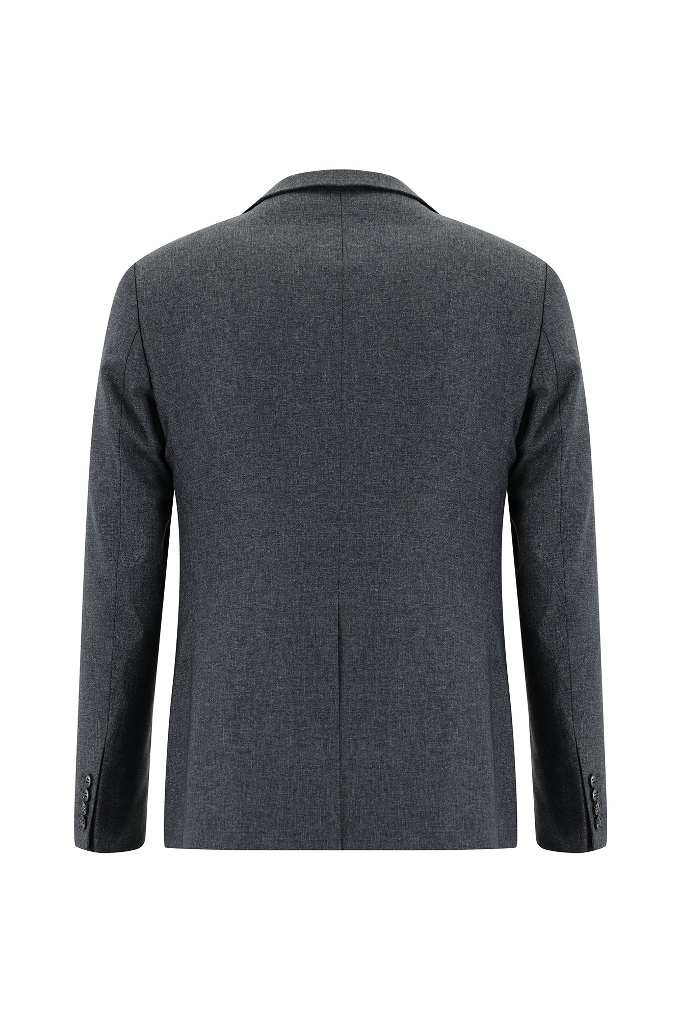 Koyu Füme 7 Drop Super Slim Fit Eksra Dar Kesim Yelekli Kombinli Takım Elbise - Image 3