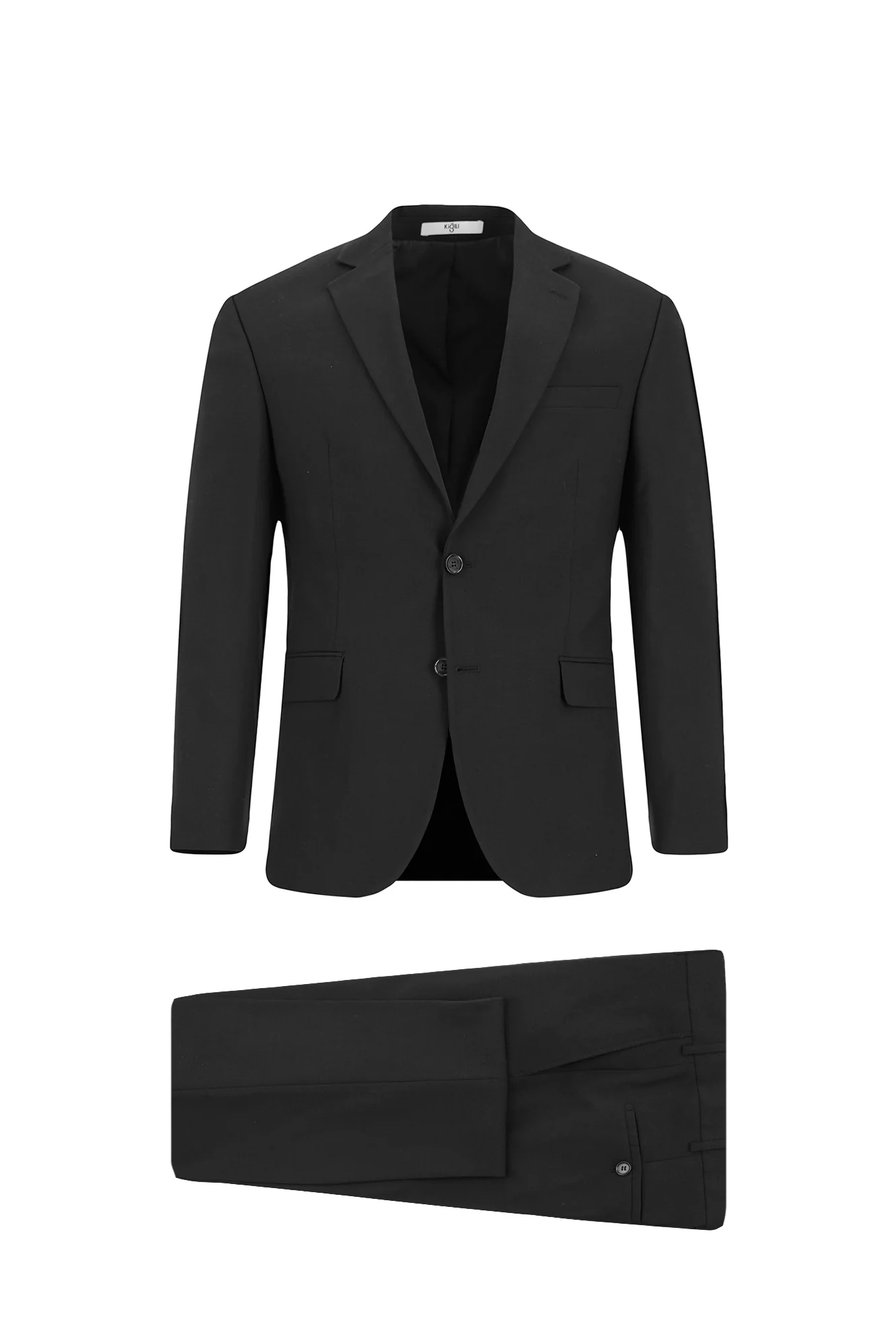 Koyu Füme 7 Drop Super Slim Fit Eksra Dar Kesim Mono Yaka Yünlü Takım Elbise