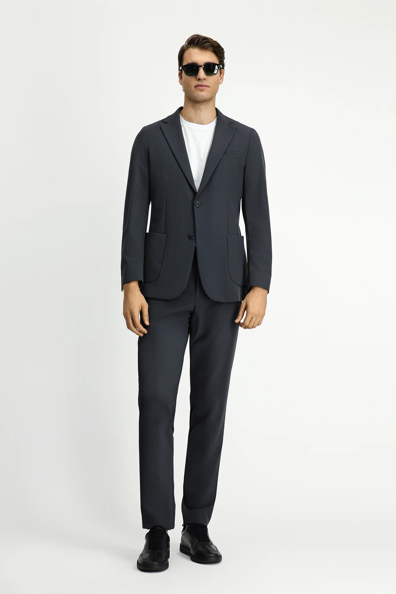 Koyu Füme Techno-Line 7 Drop Super Slim Fit Eksra Dar Kesim Takım Elbise - Image 3