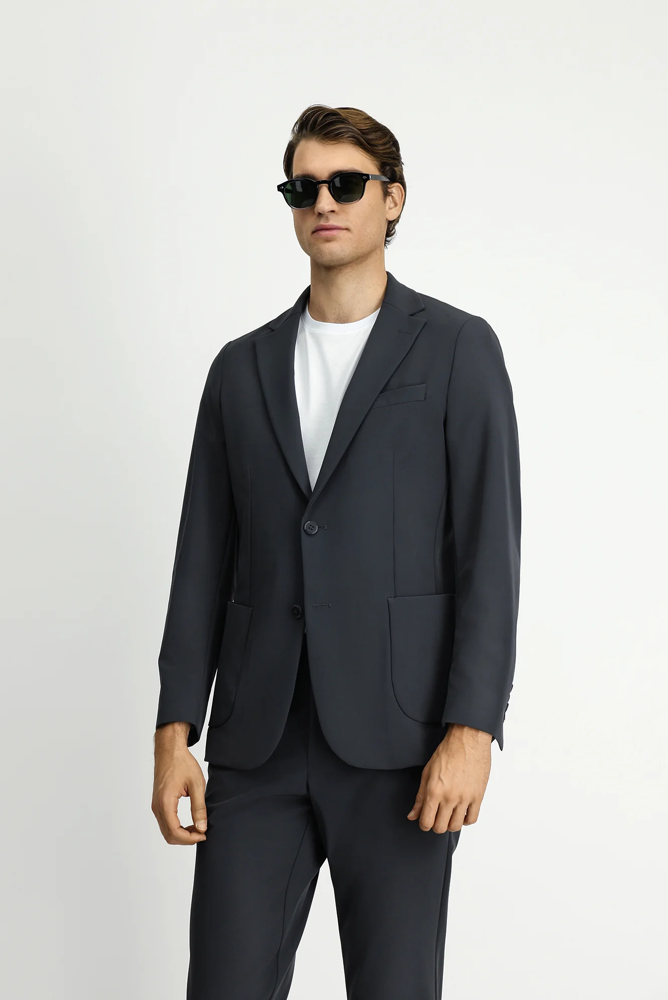 Koyu Füme Techno-Line 7 Drop Super Slim Fit Eksra Dar Kesim Takım Elbise - Image 4