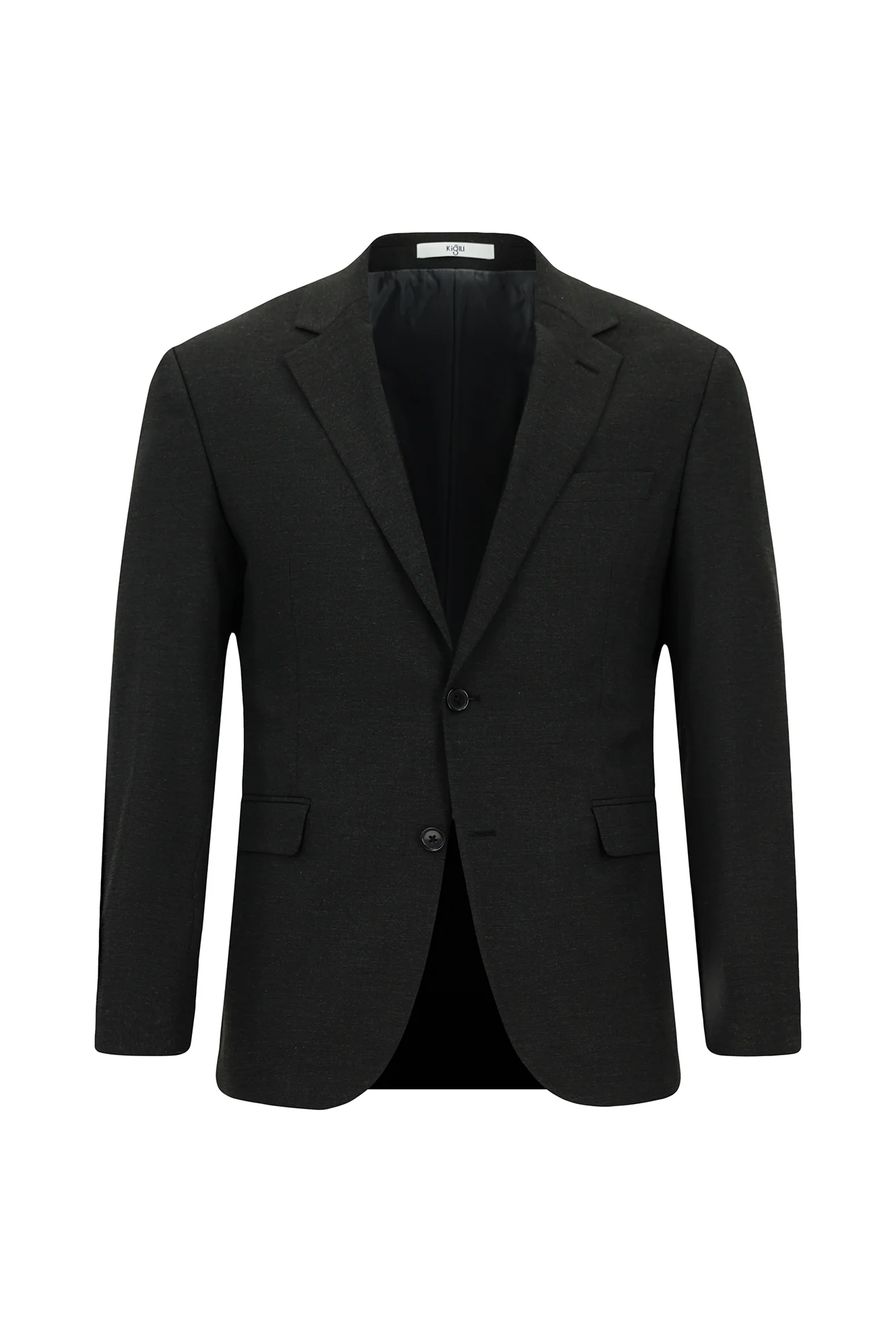Koyu Füme 4 Drop Relaxed Fit Rahat Kesim Yünlü Takım Elbise - Image 2