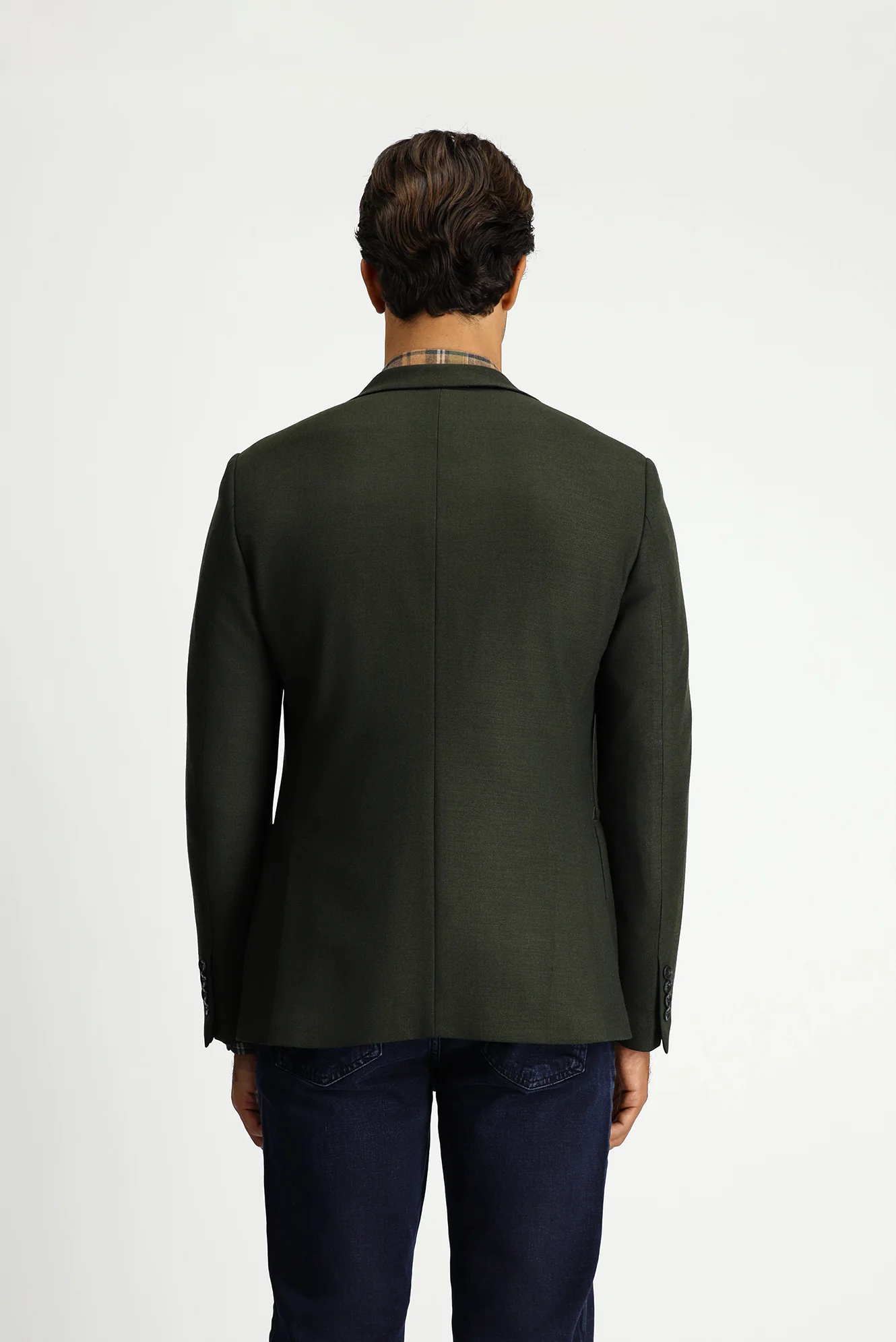 Koyu Haki 7 Drop Super Slim Fit Eksra Dar Kesim Klasik Ceket - Image 5