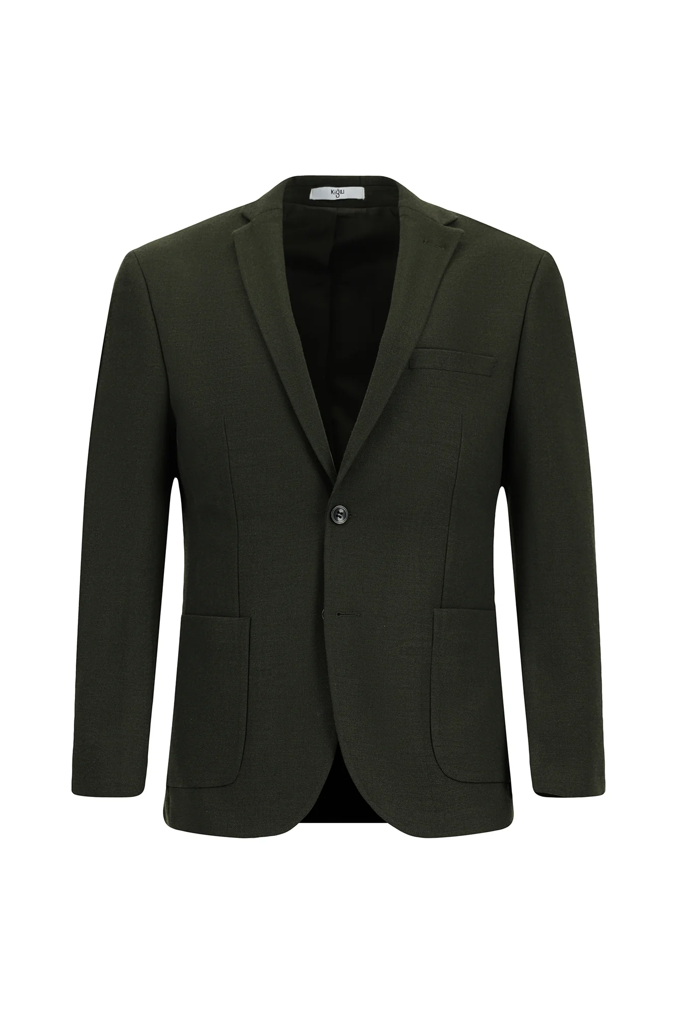 Koyu Haki 7 Drop Super Slim Fit Eksra Dar Kesim Klasik Ceket - Image 7